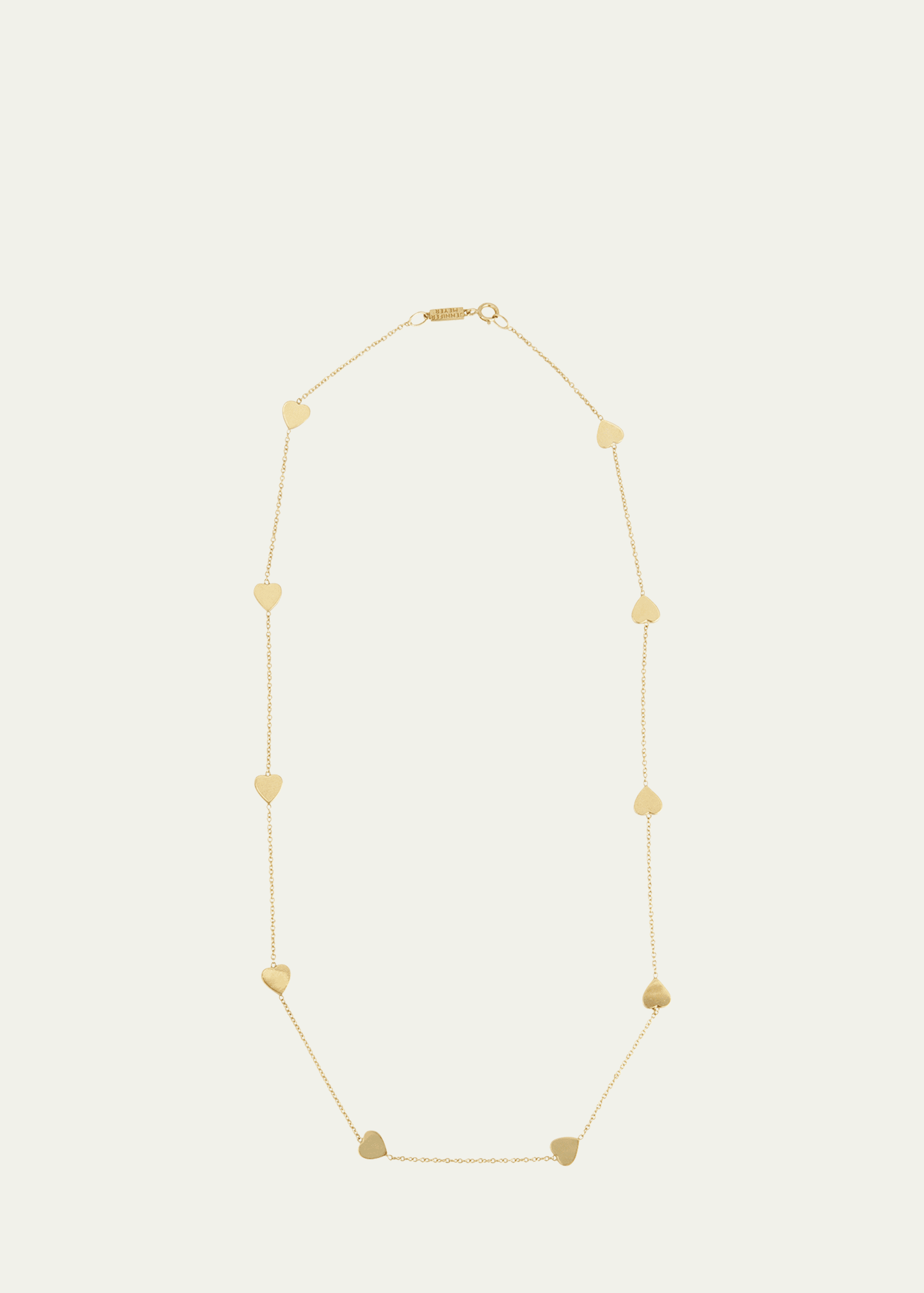 18k Yellow Gold Hearts by The Inch Necklace