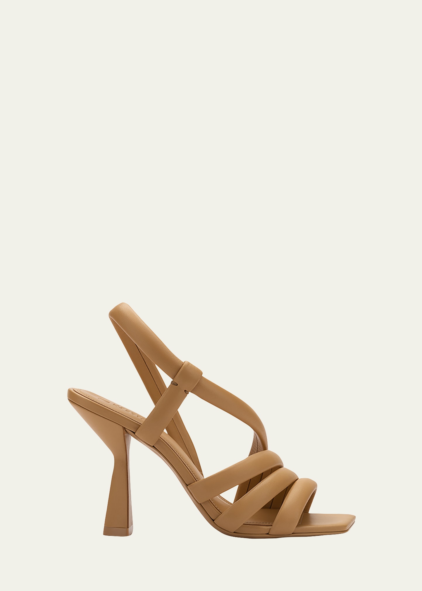 Mercedes Castillo Snake-Embossed Strappy Stiletto Sandals