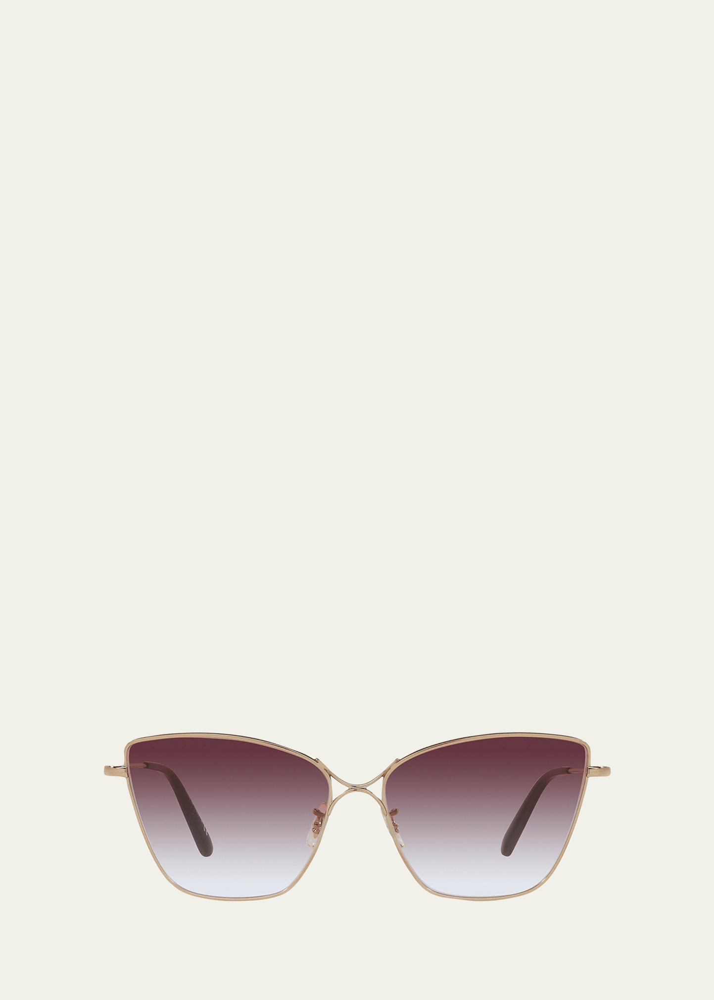 Shop Oliver Peoples Marlyse Oversized Metal Cat-eye Sunglasses In Purple