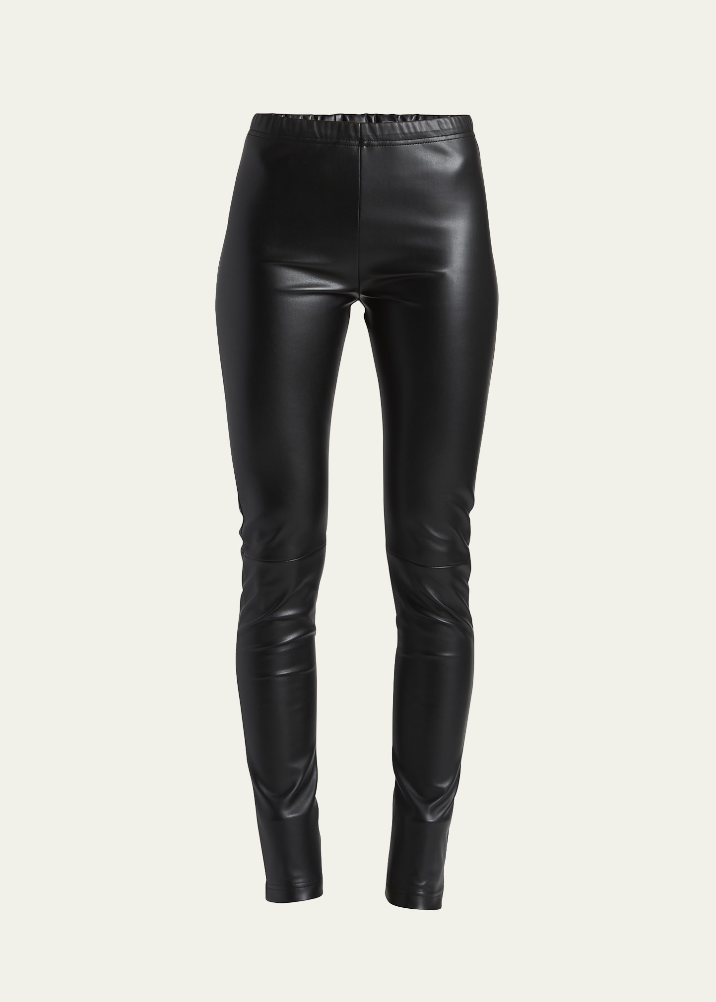 Faux-Leather Pull-On Pants