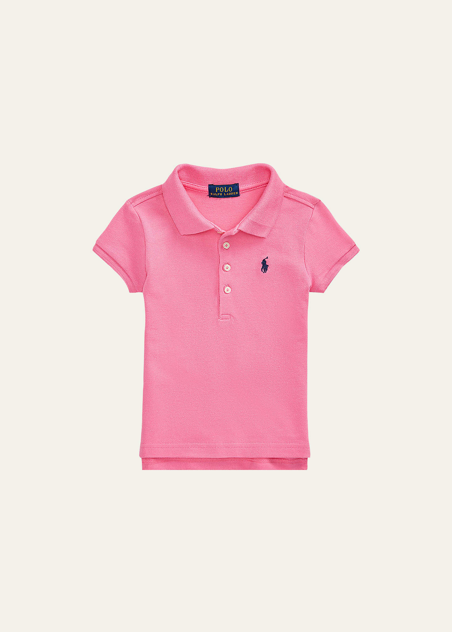 Polo Ralph Lauren Little Girl's & Girl's Stretch Cotton Polo Shirt In Baja Pink