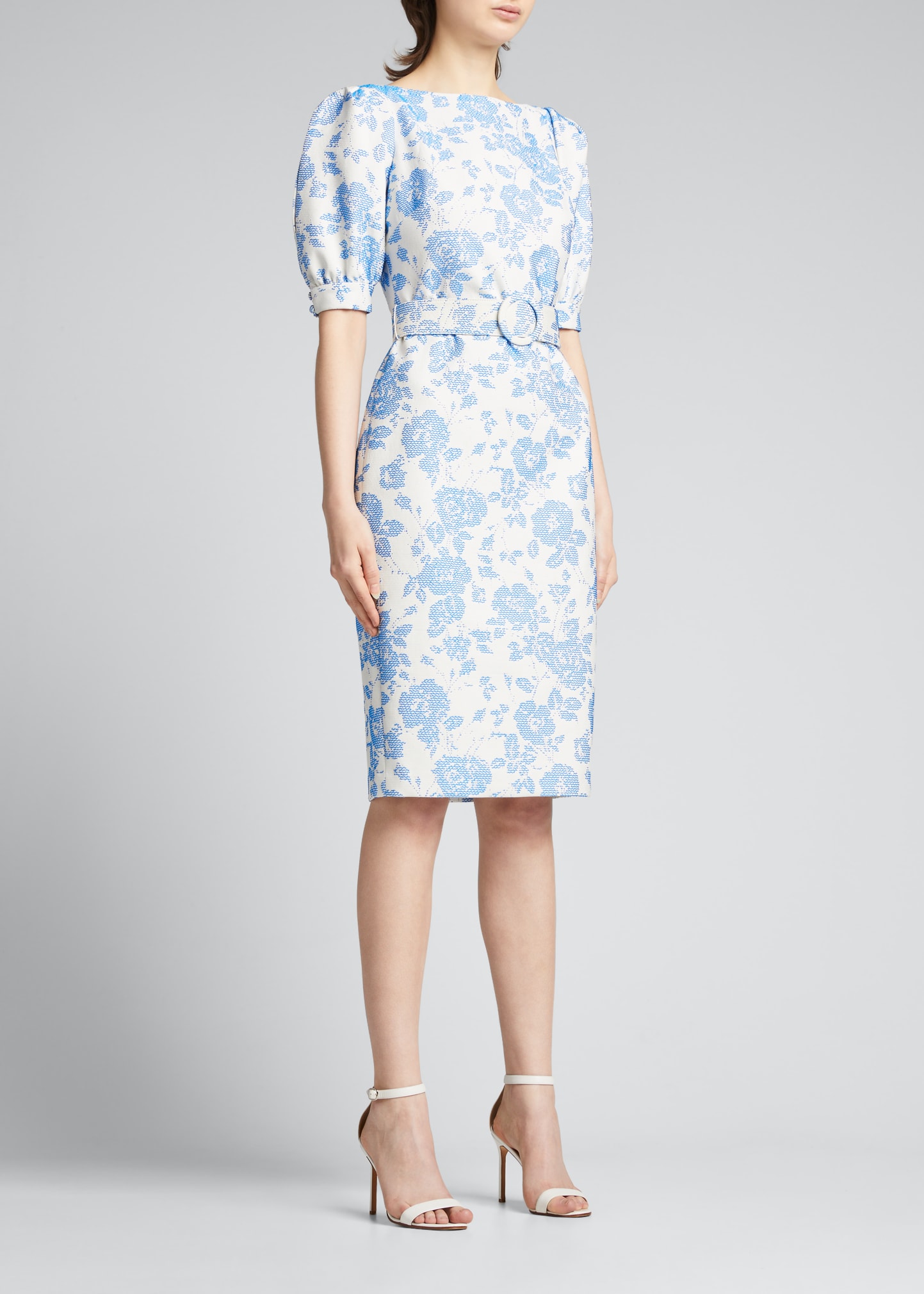 badgley mischka jacquard dress