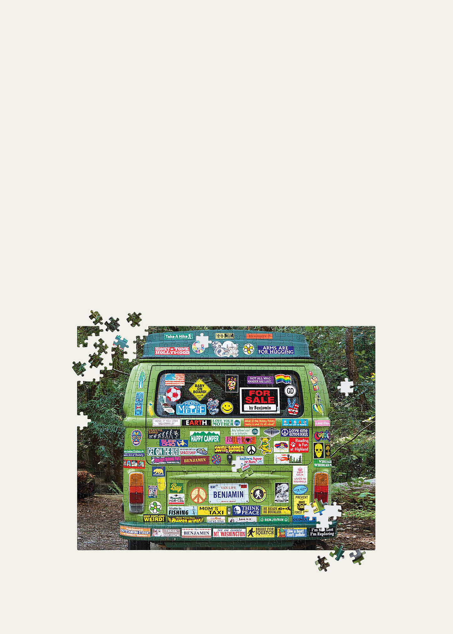Find Me Bumper Sticker 500-Piece Puzzle Set, Personalized