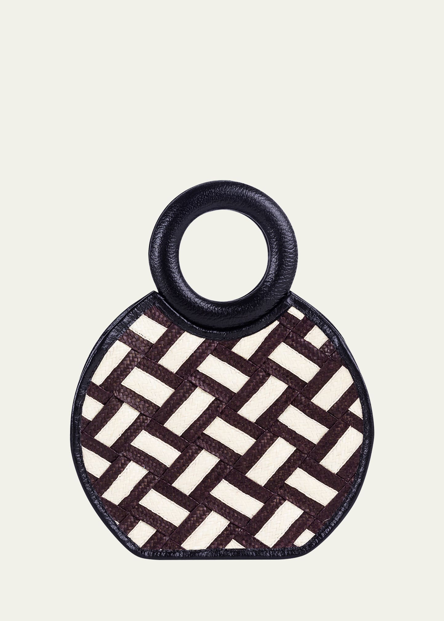 ADRIANA CASTRO Zenu Braided Cana Flecha/Leather Top-Handle Bag