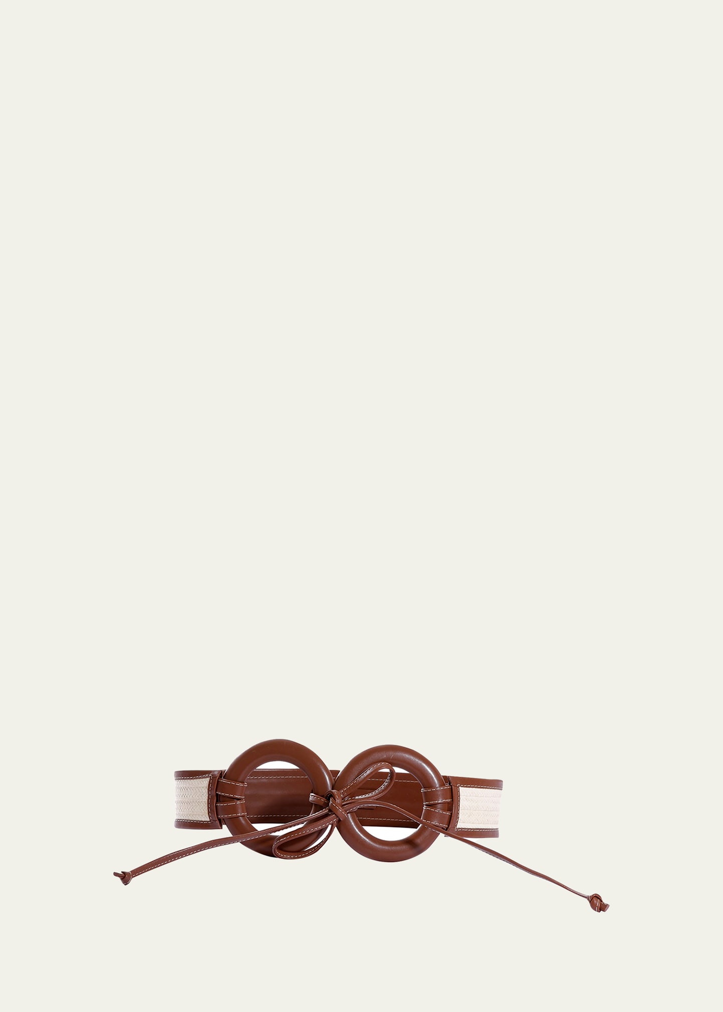 ADRIANA CASTRO Zenu Ring Leather and Cana Flecha Self-Tie Belt