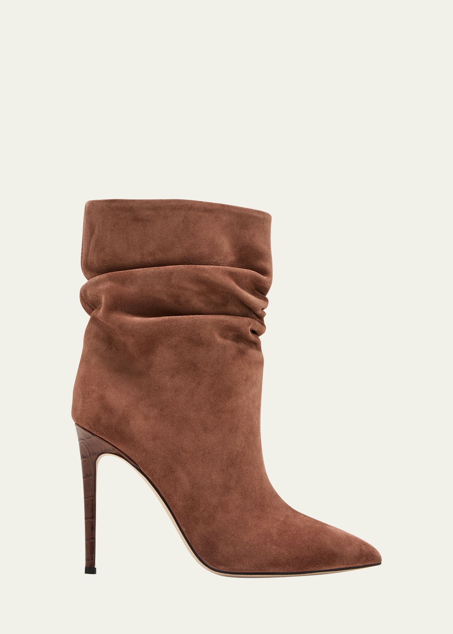 Paris Texas 105mm Slouchy Suede Stiletto Booties In Canyon