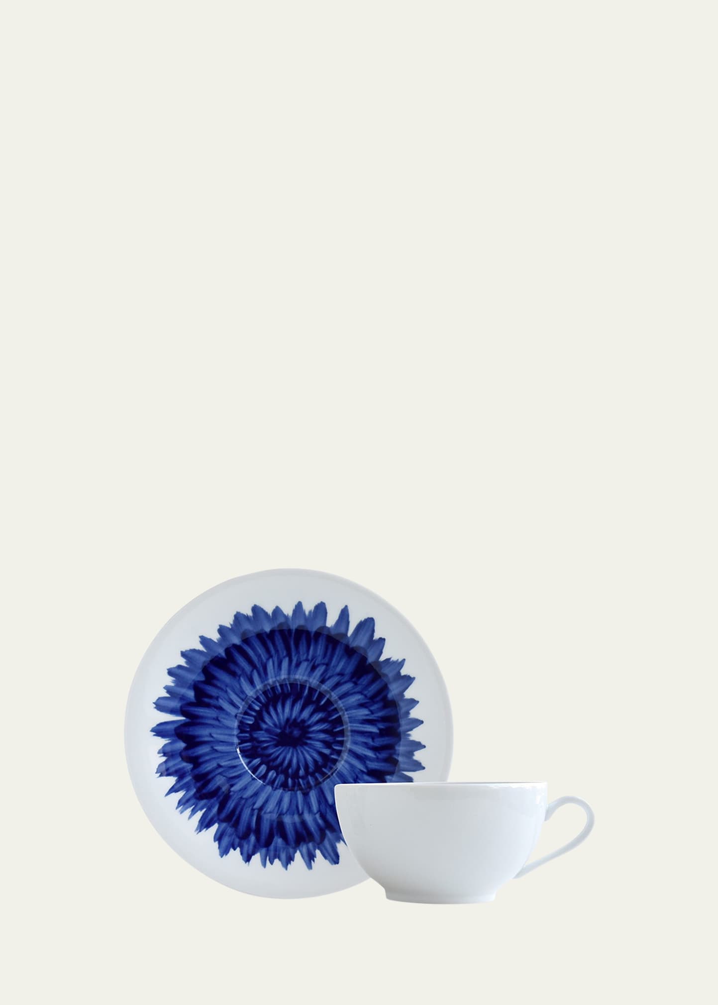 Shop Bernardaud In Bloom Breakfast Boule Cup In White/blue