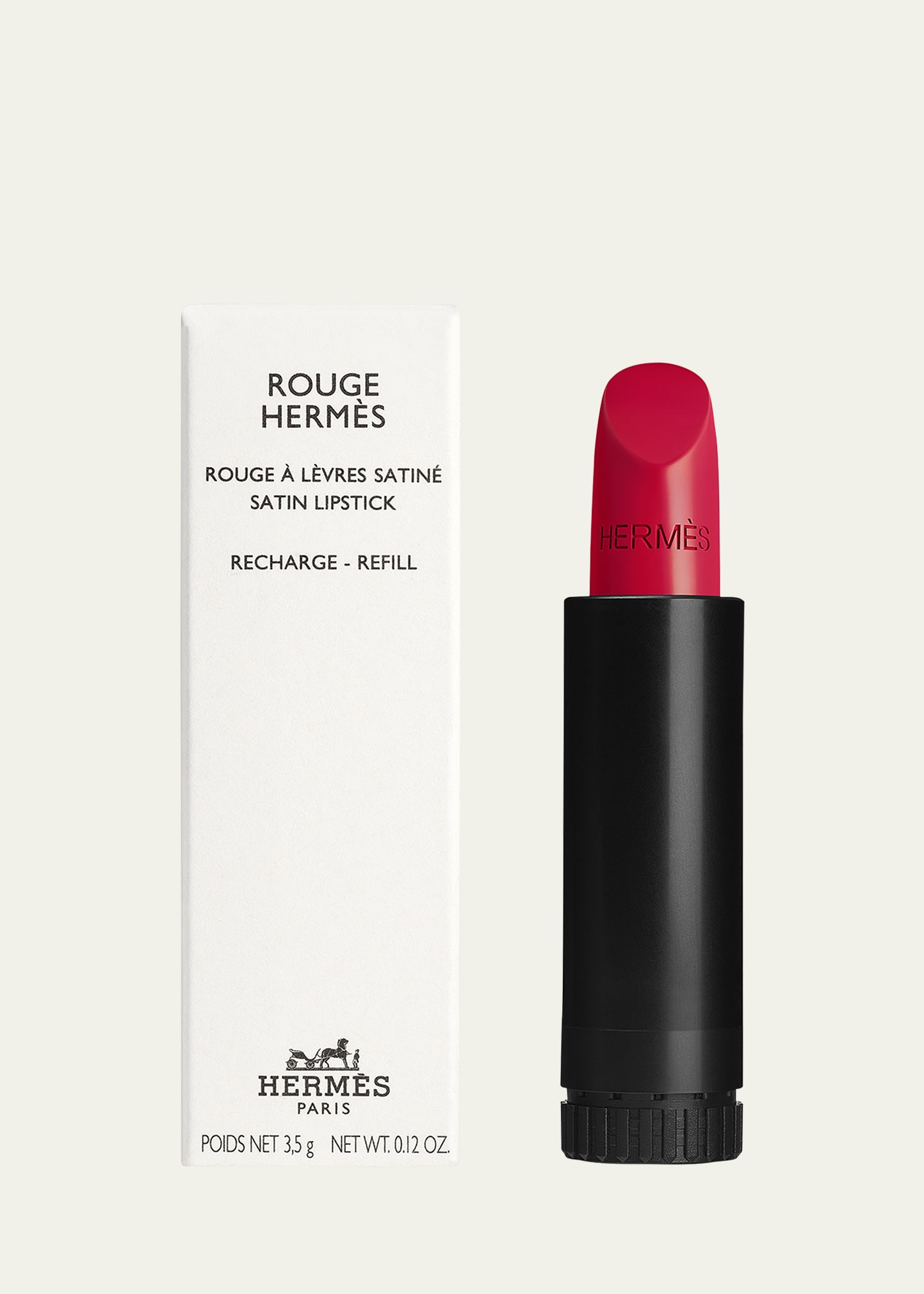 Hermes Rouge  Satin Lipstick Refill In 82 Rouge Vigne