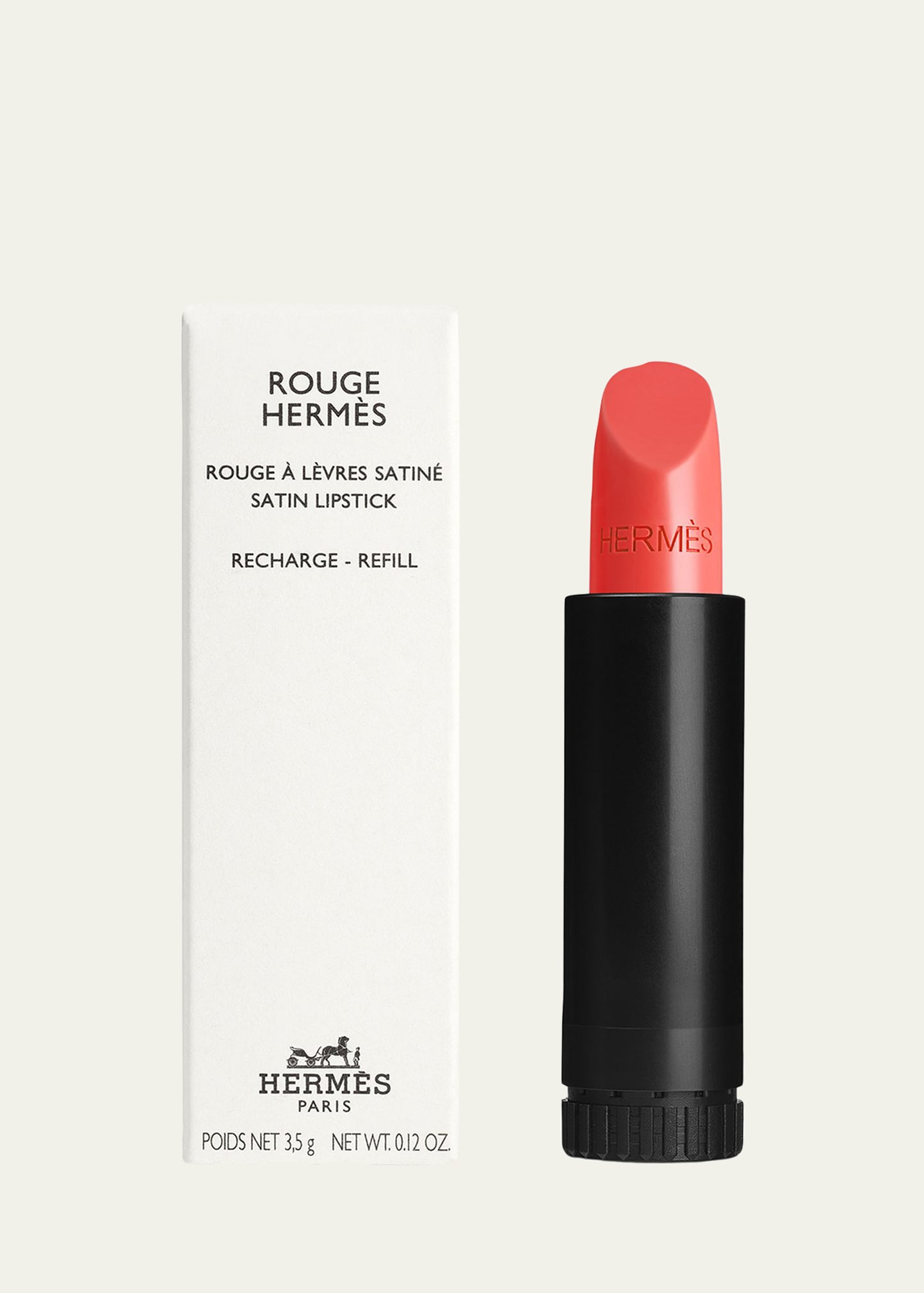Hermes Rouge  Satin Lipstick Refill In 36 Corail Flaming