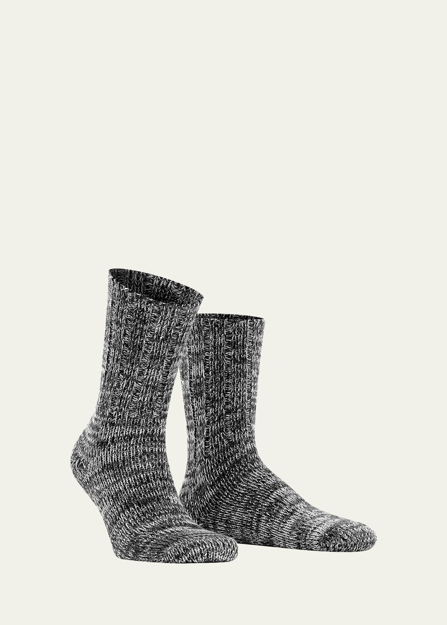 Falke Men's Brooklyn Rib-knit Cotton Socks In Black