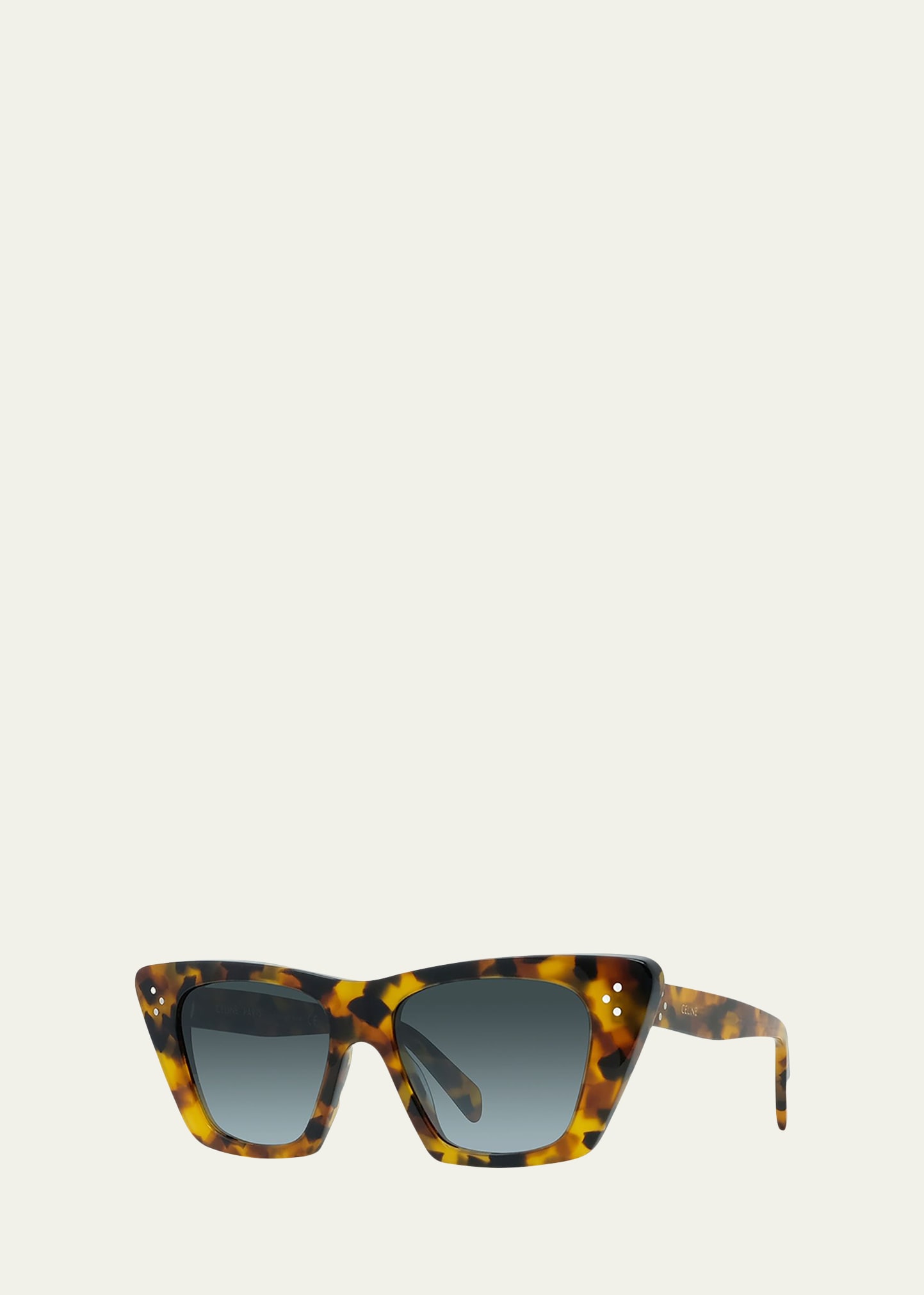 Celine Acetate Butterfly Sunglasses In Havana/gray Gradient