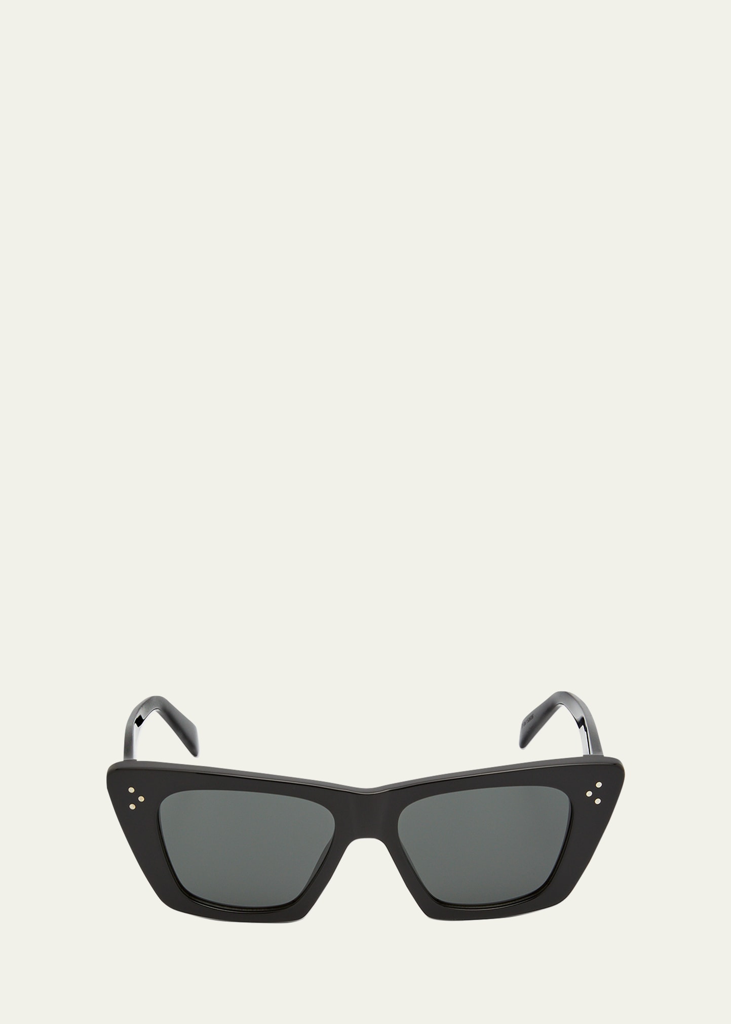 Celine Acetate Butterfly Sunglasses In 01a Shiny Black S