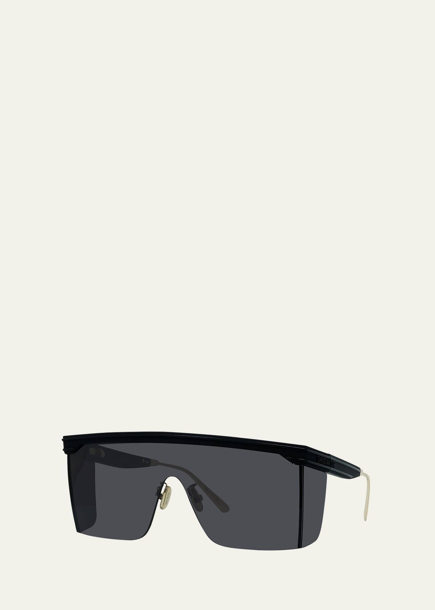 Dior Club M1u Black Mask Sunglasses In 02a Matte Black