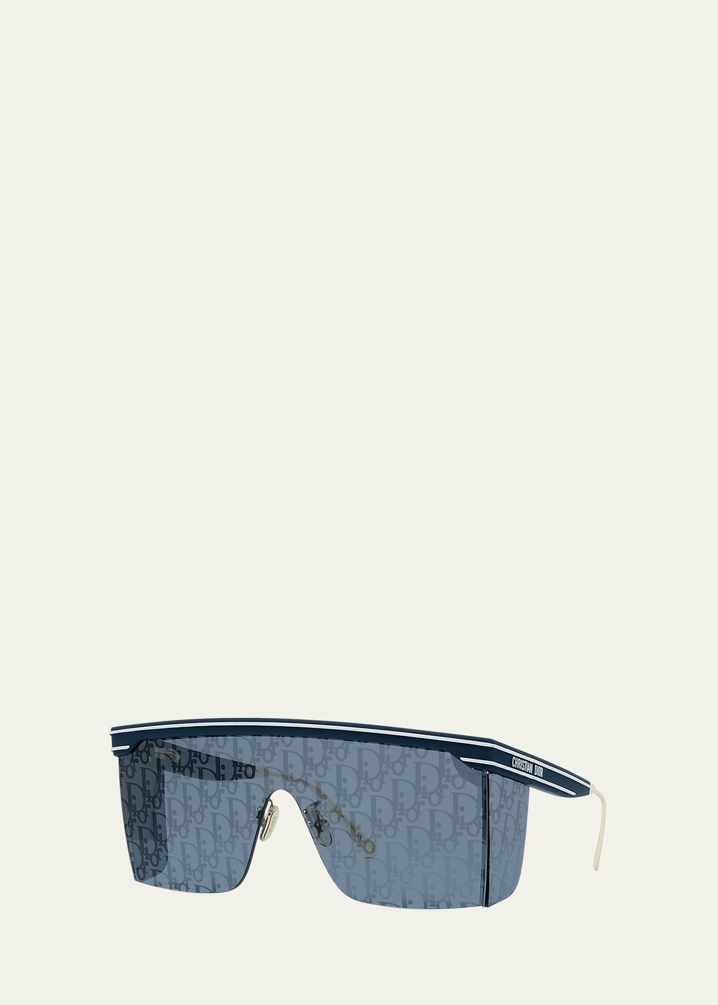 Dior Men's Club M1u Shield Sunglasses In 91a Matte Blue