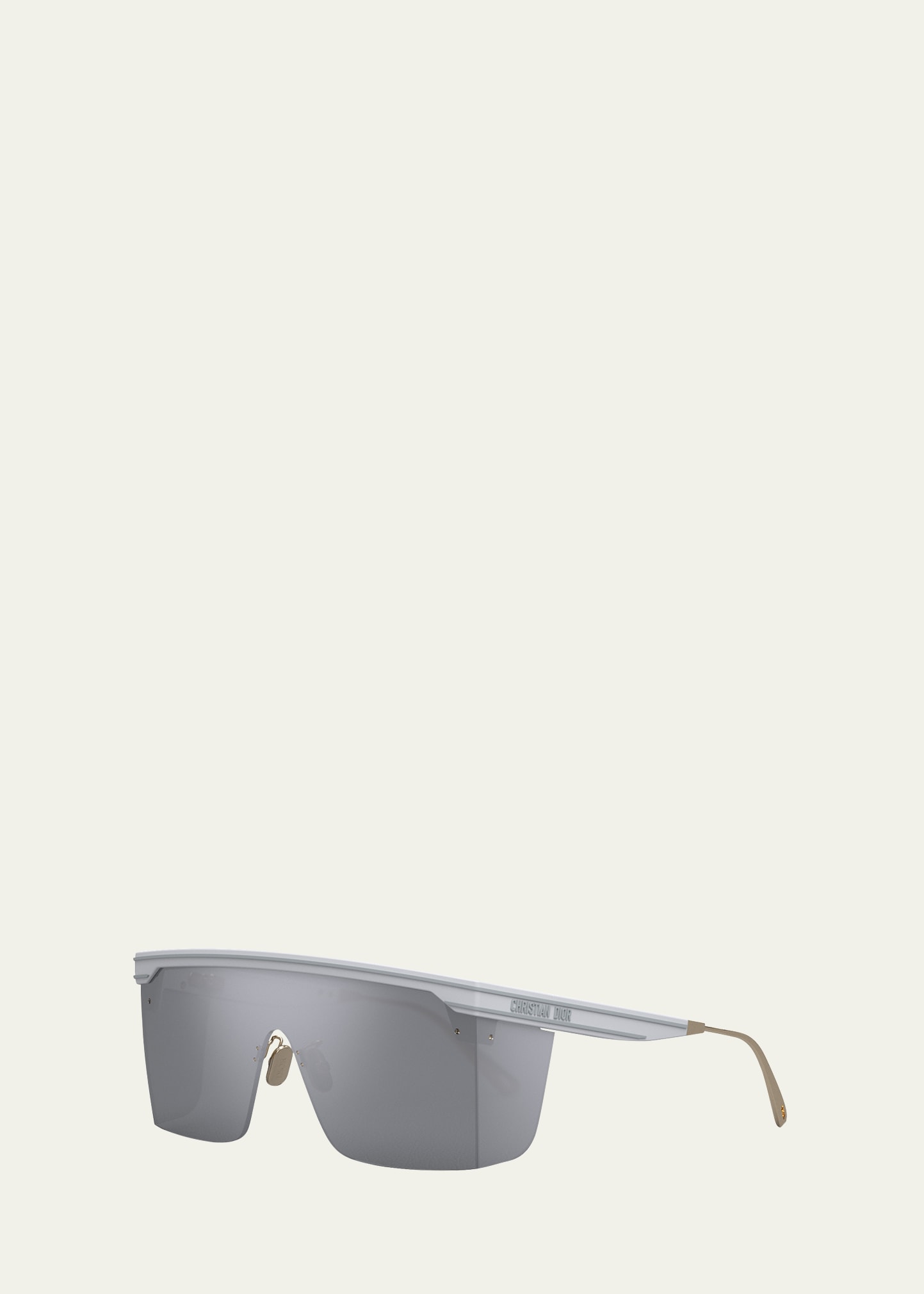 Dior Club M1u Sunglasses In White / Smoke