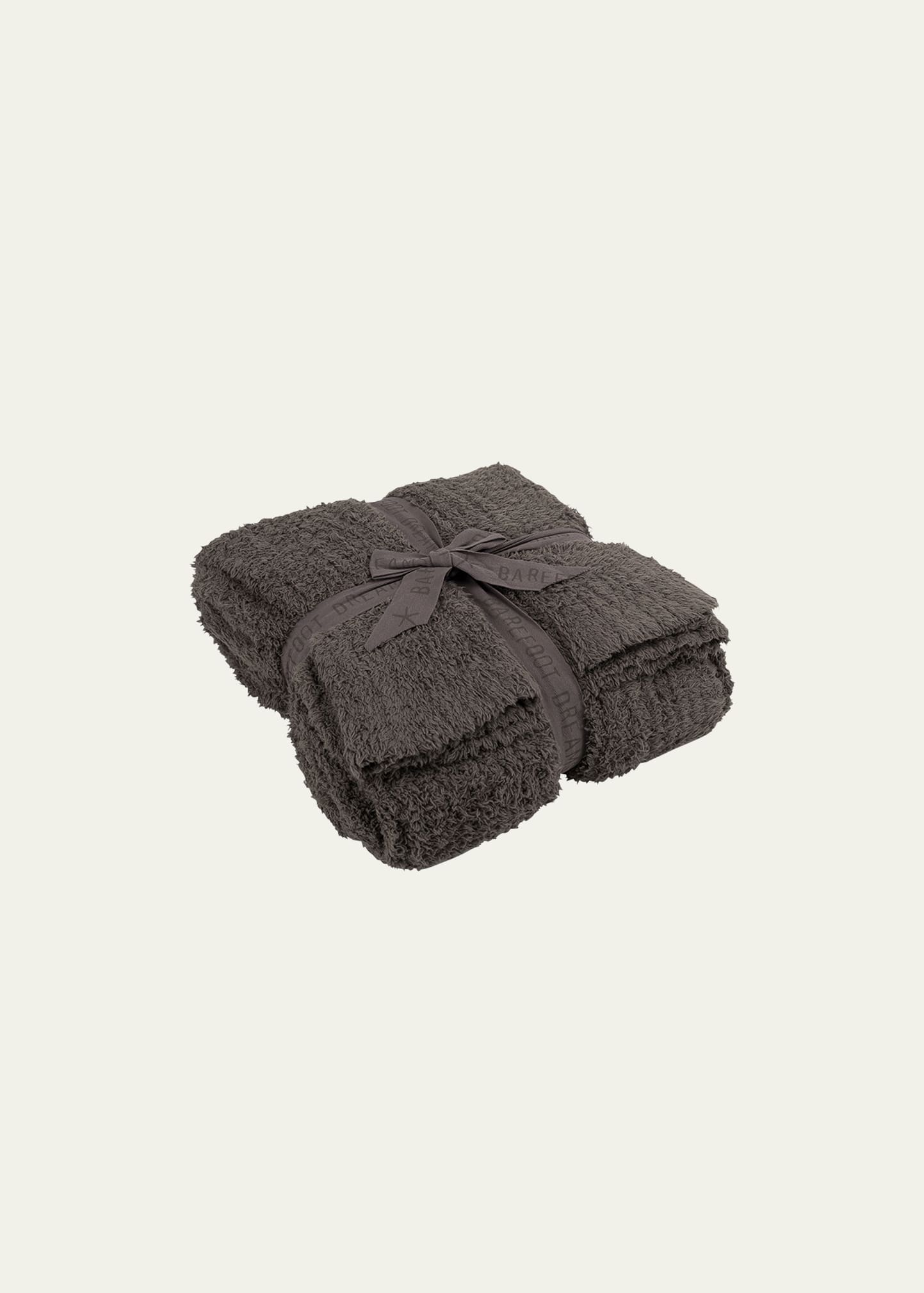 Barefoot Dreams Cozychic Ribbed Throw Blanket In Charcoal