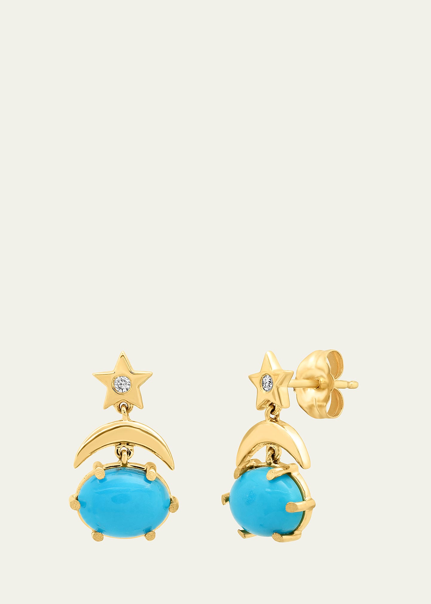 Mini Cosmo Hoop Earrings in Turquoise