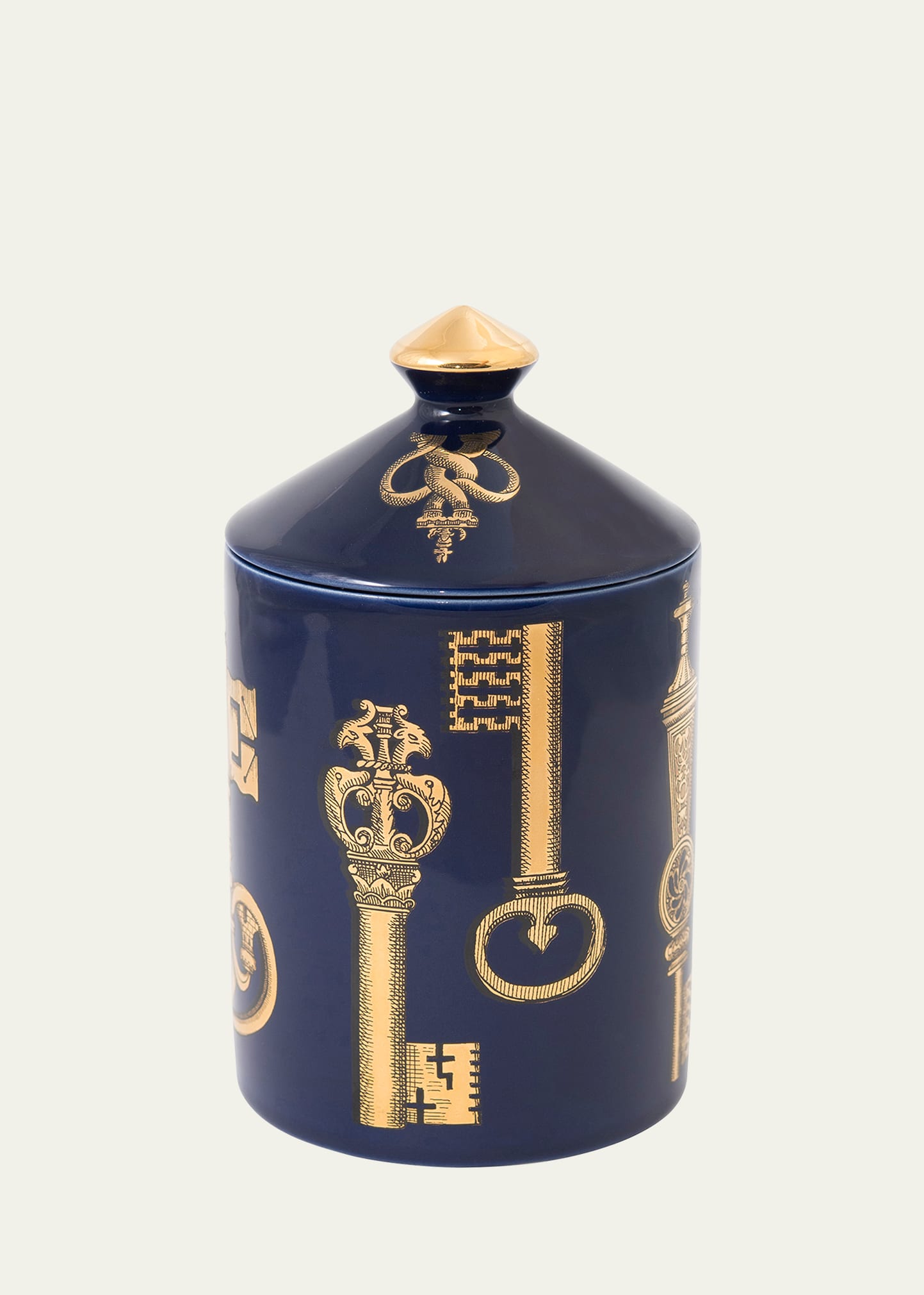 Fornasetti Chiavi Scented Candle, 10.6 Oz. In Blue Gold