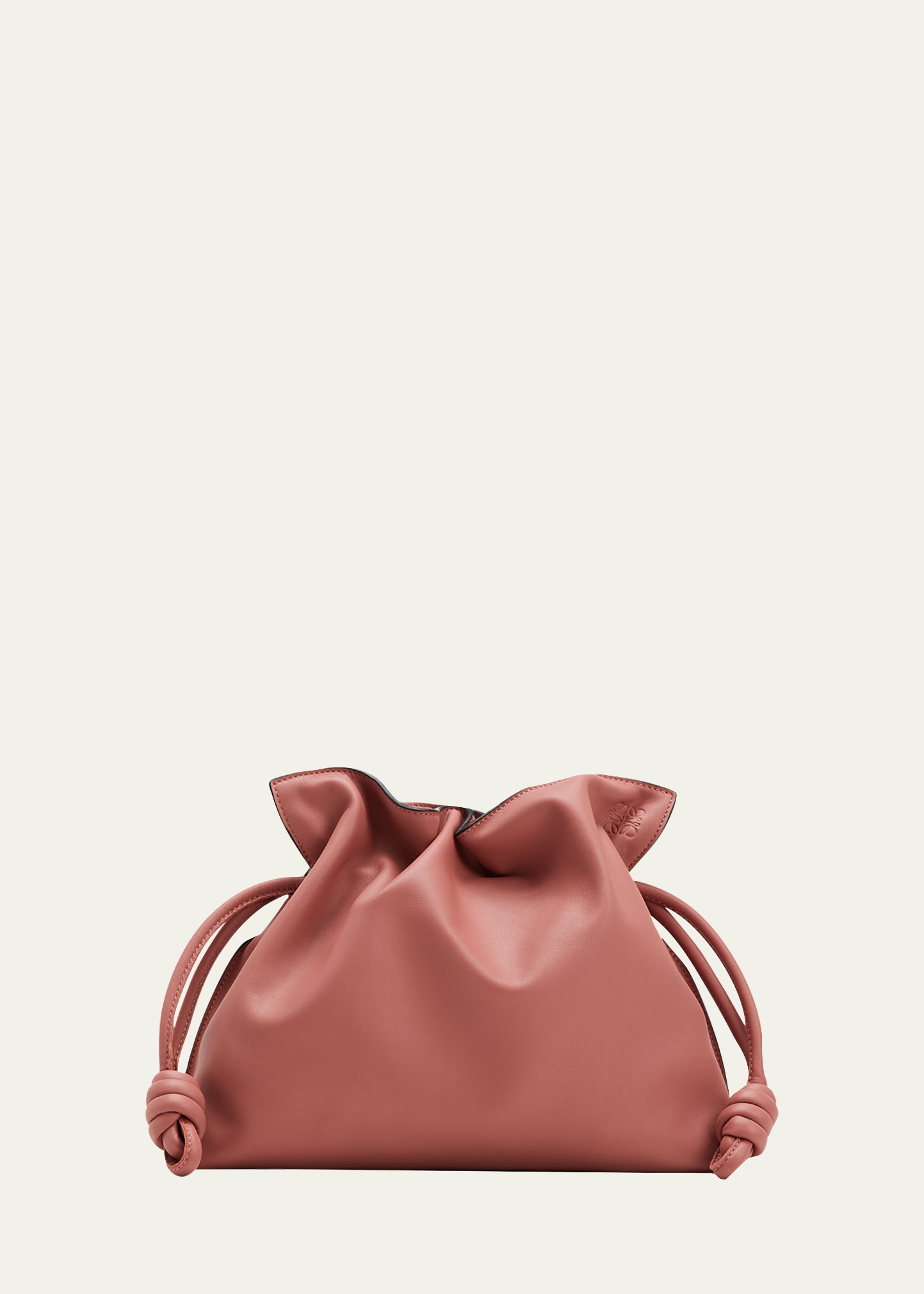Loewe Flamenco Clutch Bag In Peach Bloom