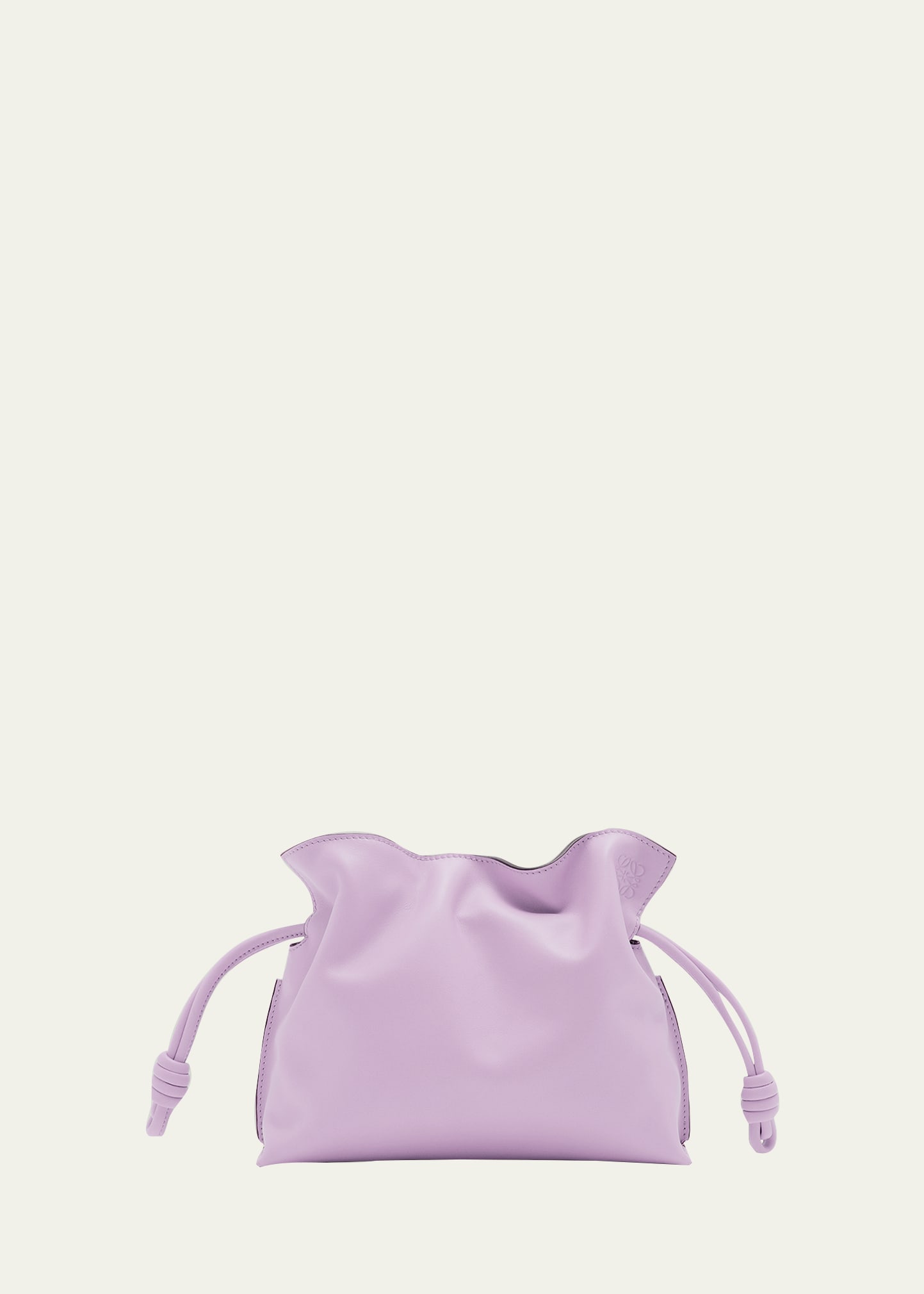 Loewe Flamenco Mini Napa Drawstring Clutch Bag In Orchid