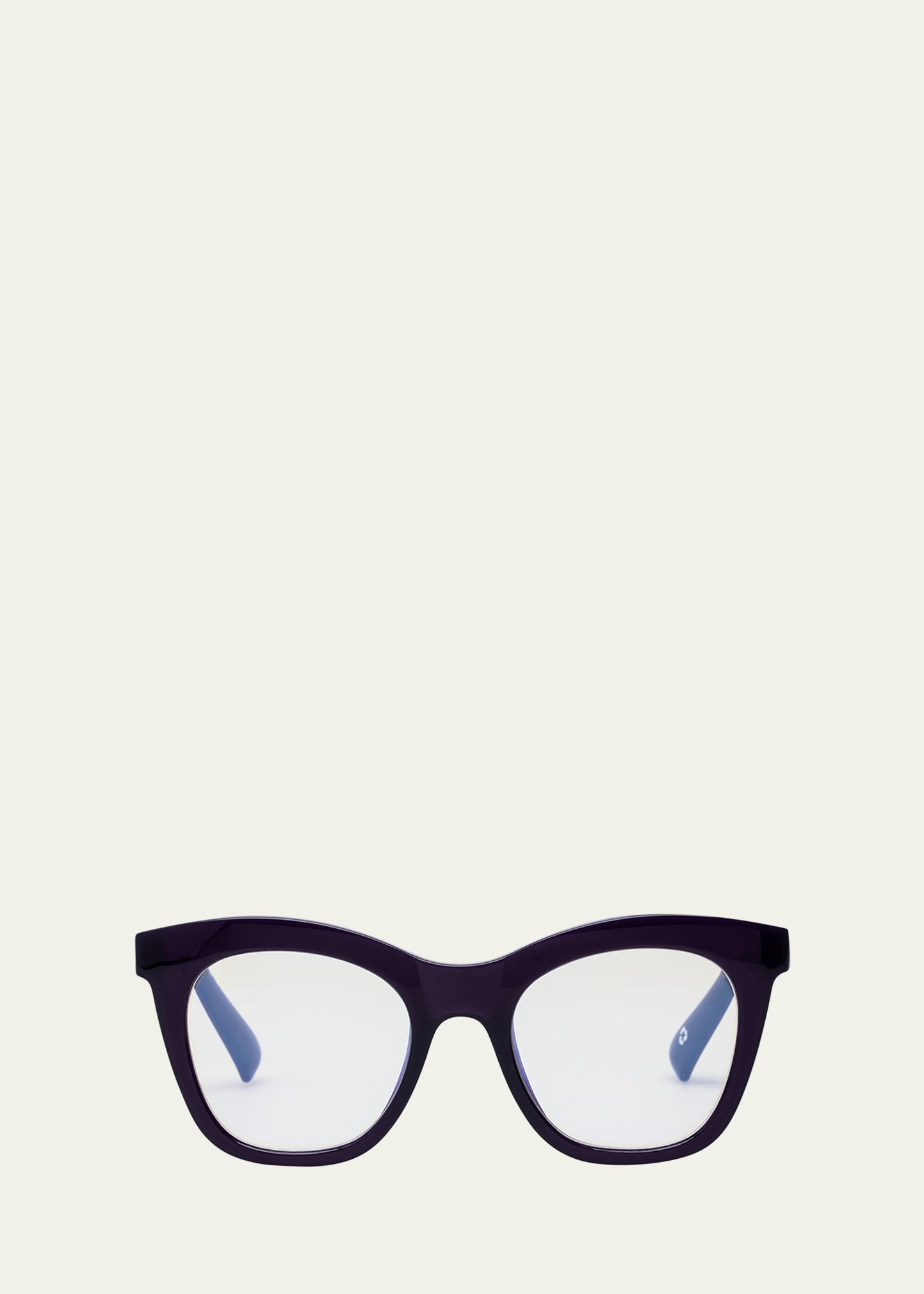 Harlots Bed Clear Plastic Reading Cat-Eye Glasses
