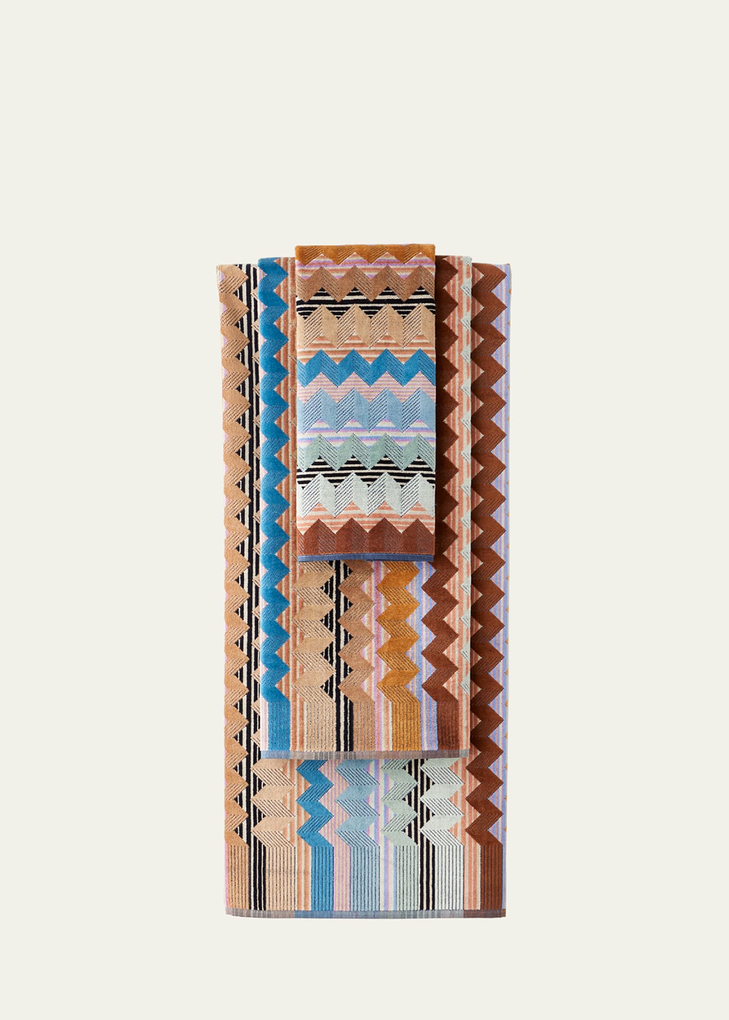 Missoni Alfred Cotton Bath Sheet In 159-arancio Multi