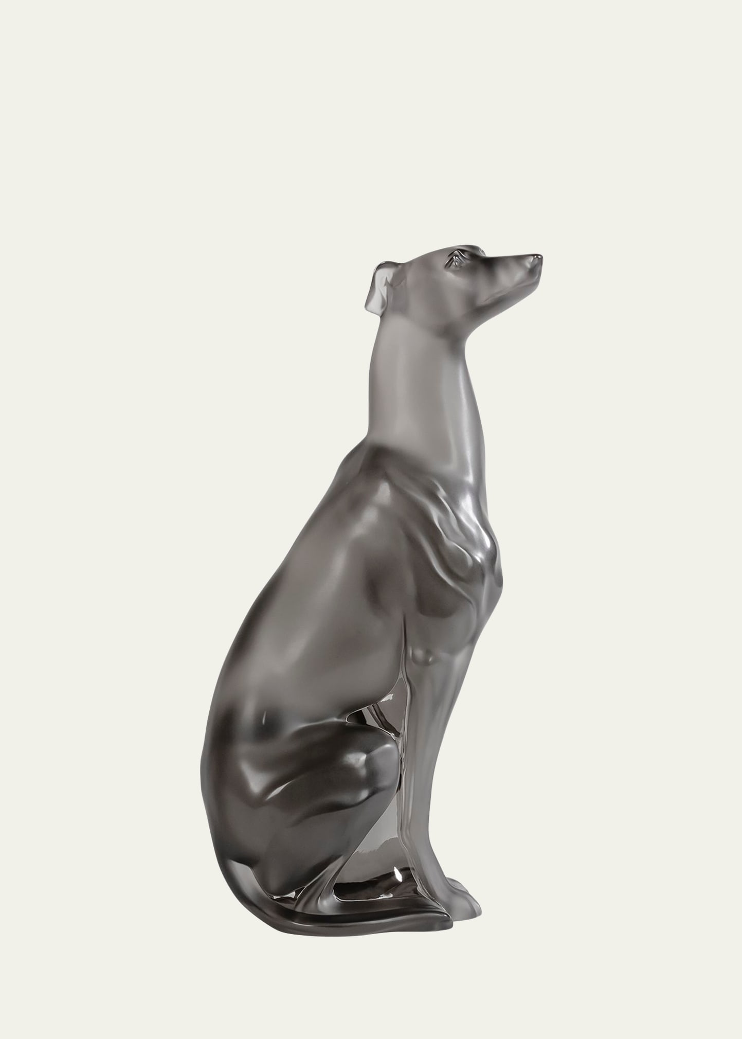 Lalique Gray Greyhound Sculpture