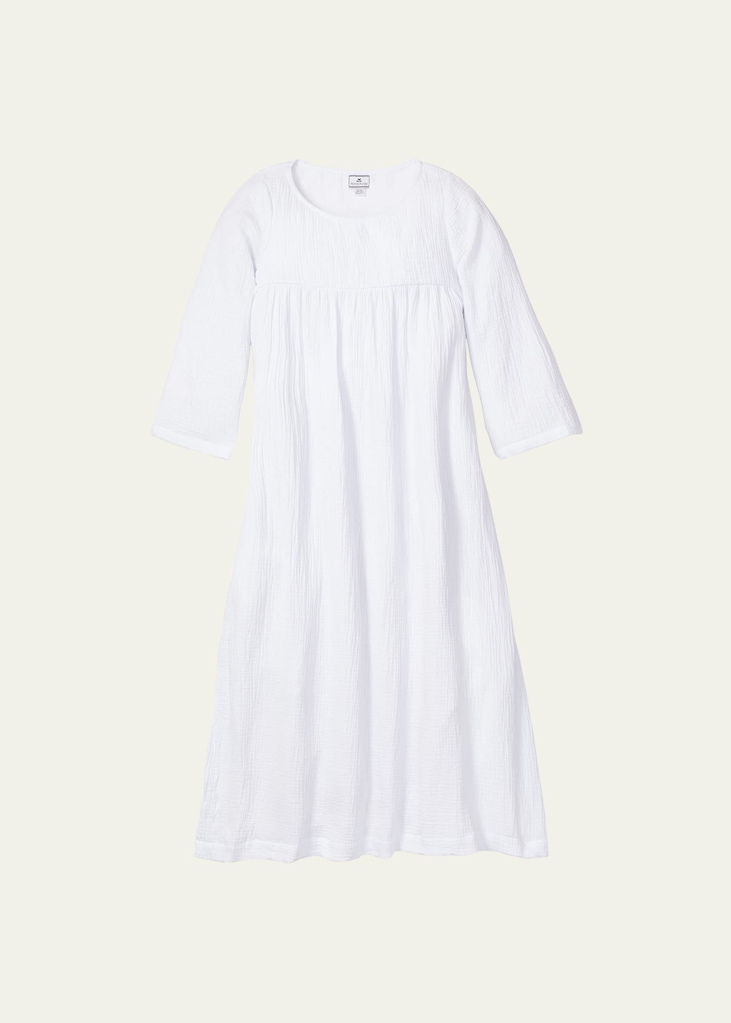 Provence 3/4-Sleeve Gauze Nightgown