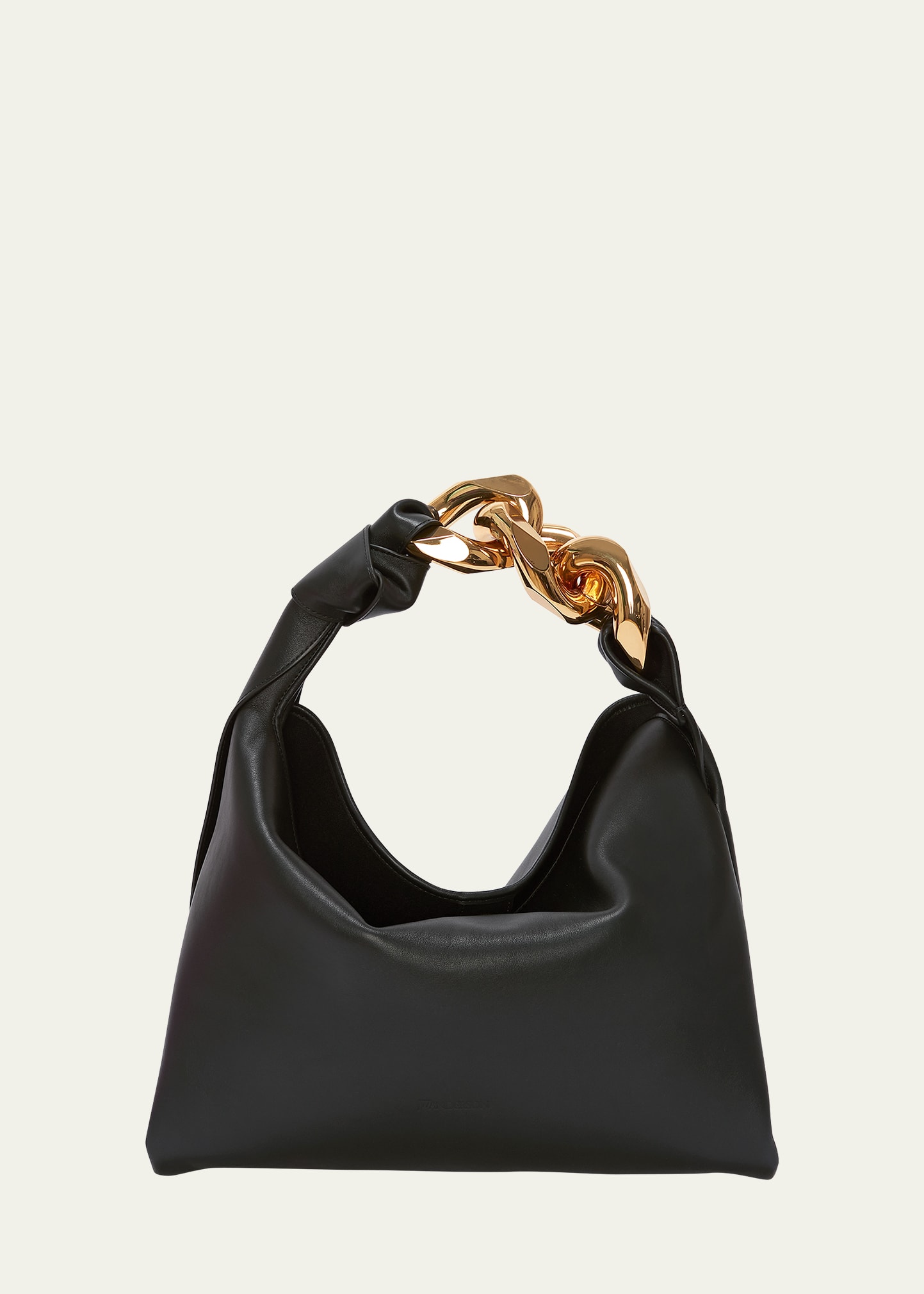 Jw Anderson Knotted Chain Small Hobo Bag In Black