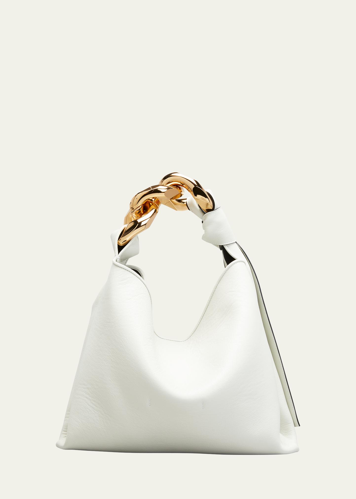 Jw Anderson Brown Chain Hobo Small Leather Tote Bag | ModeSens
