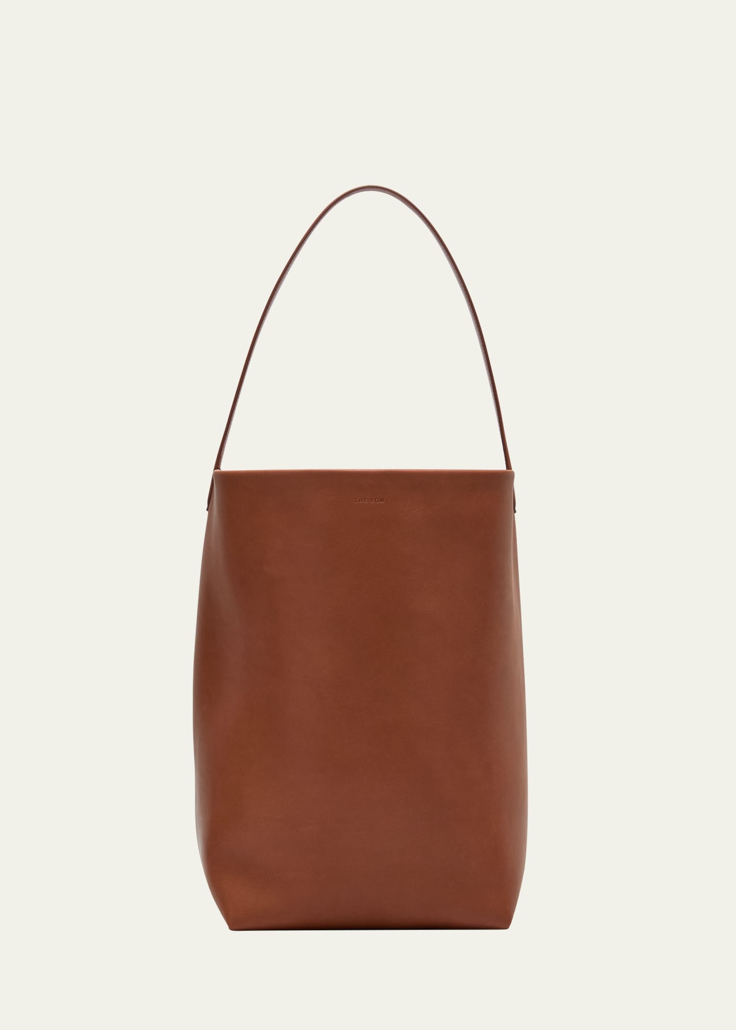 The Row, Medium N/S Park taupe grain leather tote bag