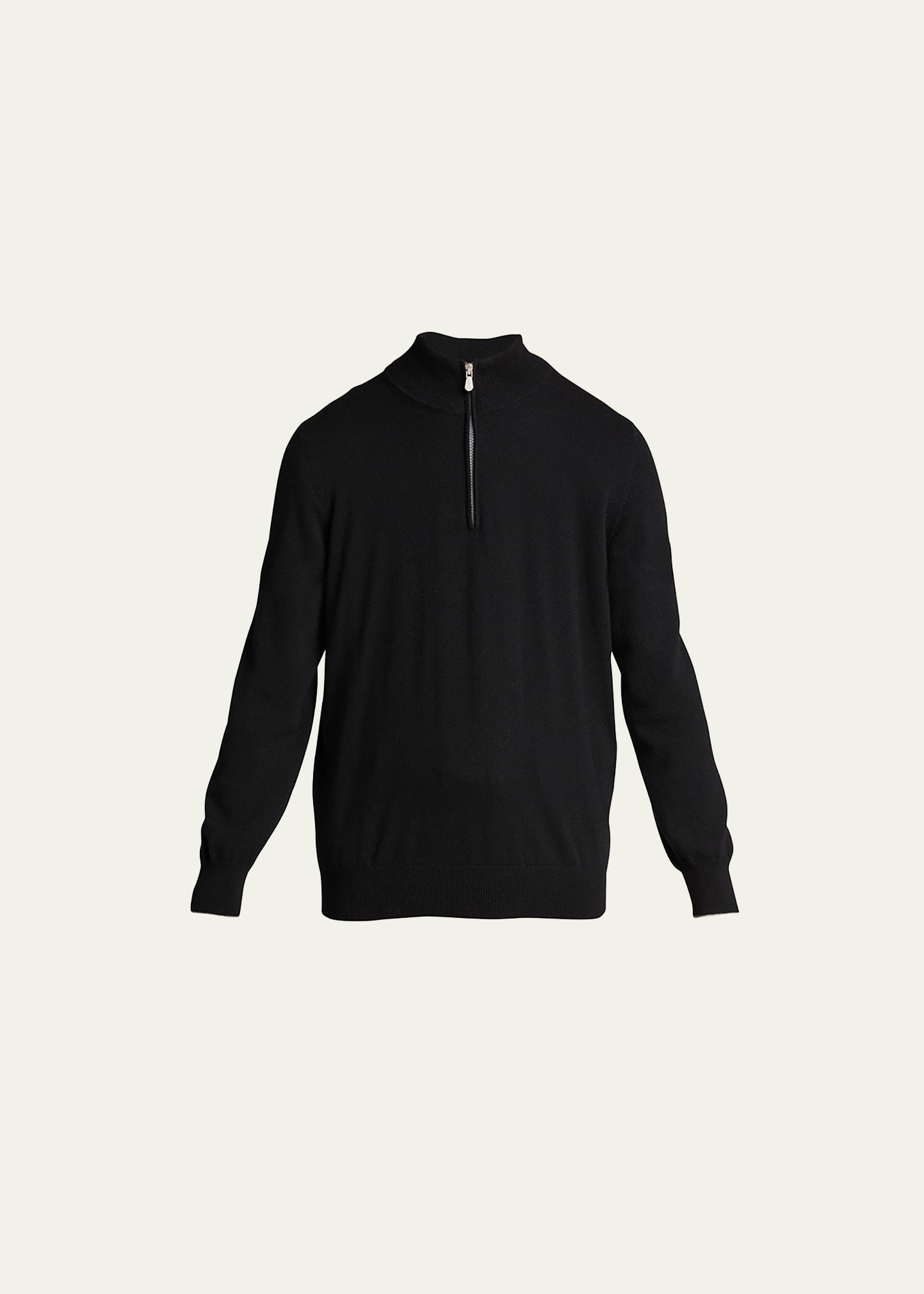 Brunello Cucinelli Cashmere Turtleneck Sweater With Zip In Navy