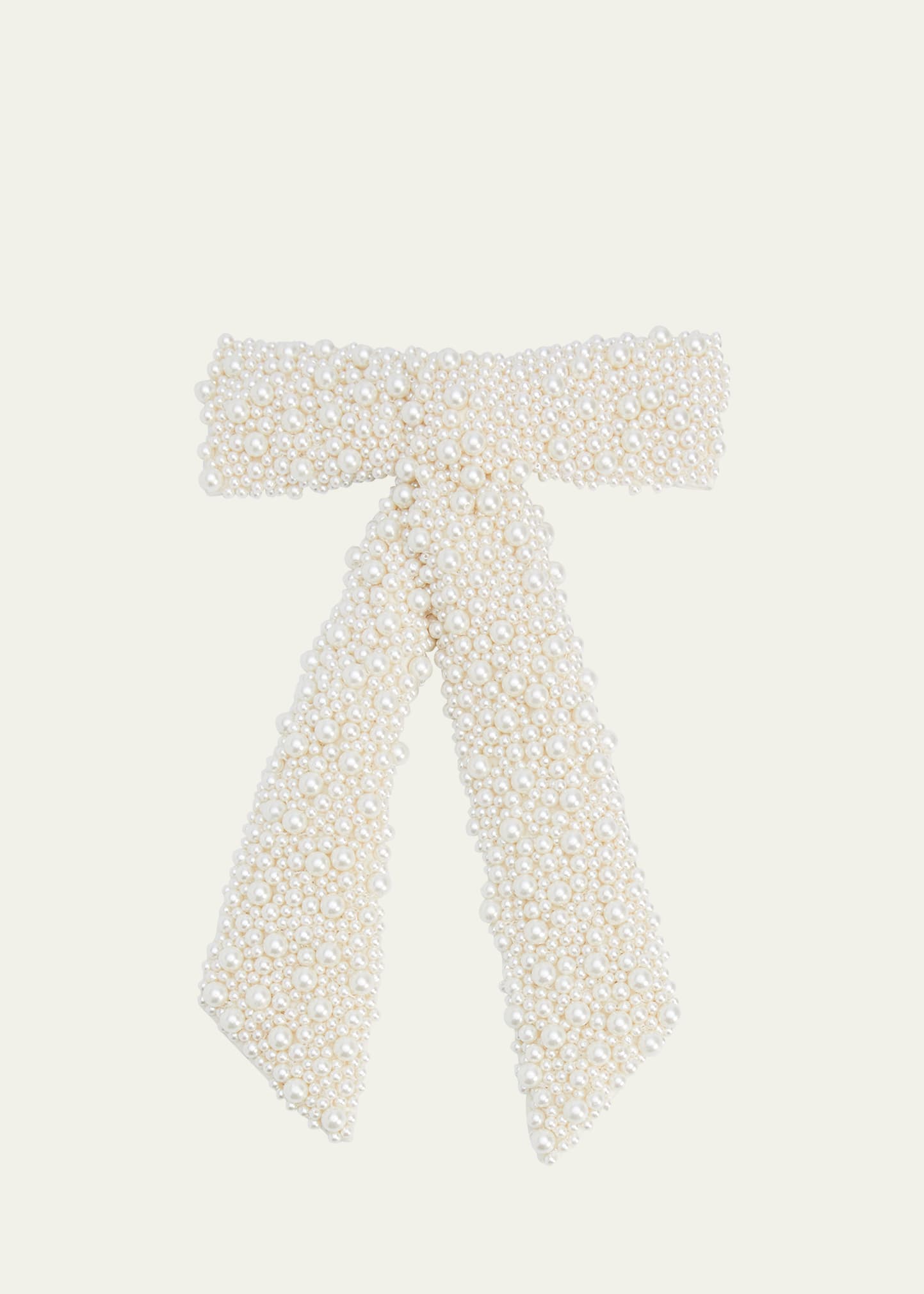 Jennifer Behr Bailey Bow Barette In Pearl
