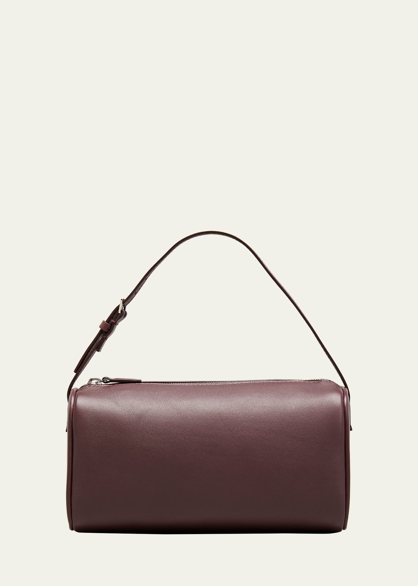 Shop The Row 90s Lambskin Shoulder Bag In Eggplant