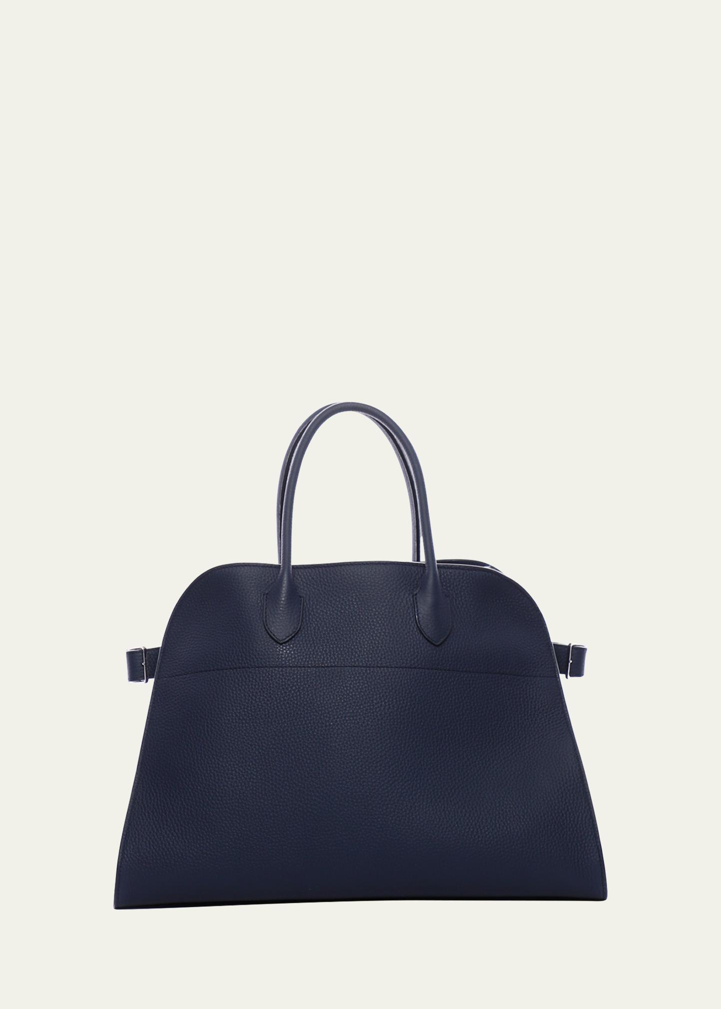 The Row Margaux 15 Calfskin Tote Satchel Bag In Elpld Elephant