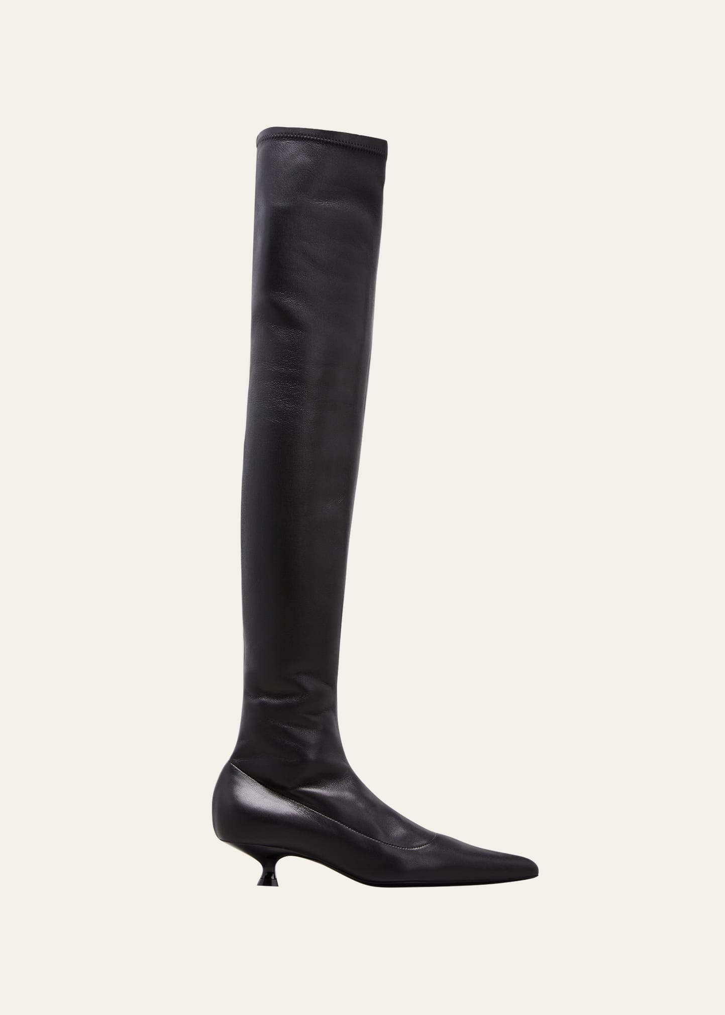 Khaite Volos Pointed Lambskin Over-the-Knee Boots | Smart Closet