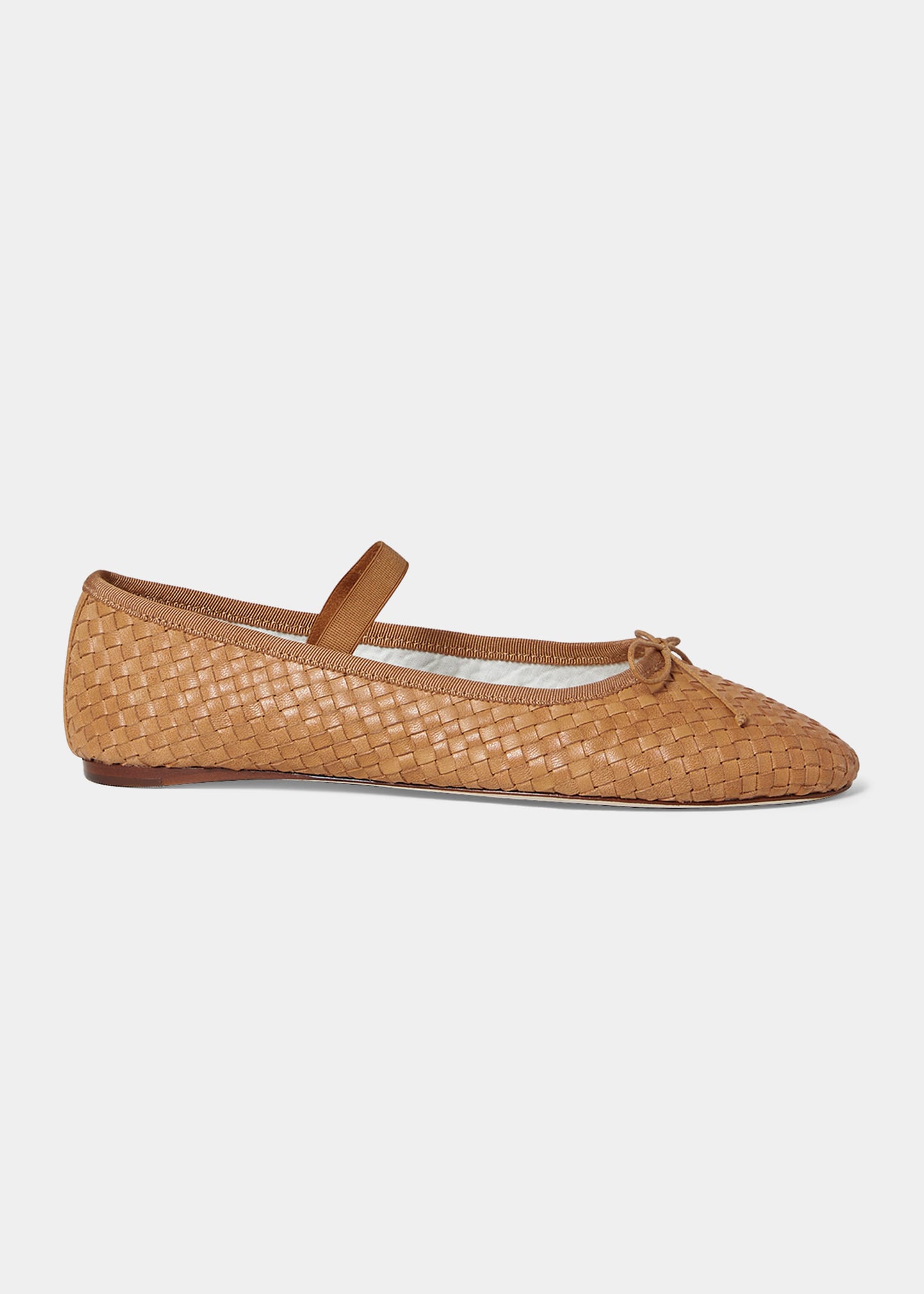 Loeffler Randall Leonie Woven Calfskin Ballet Flats In Honey | ModeSens