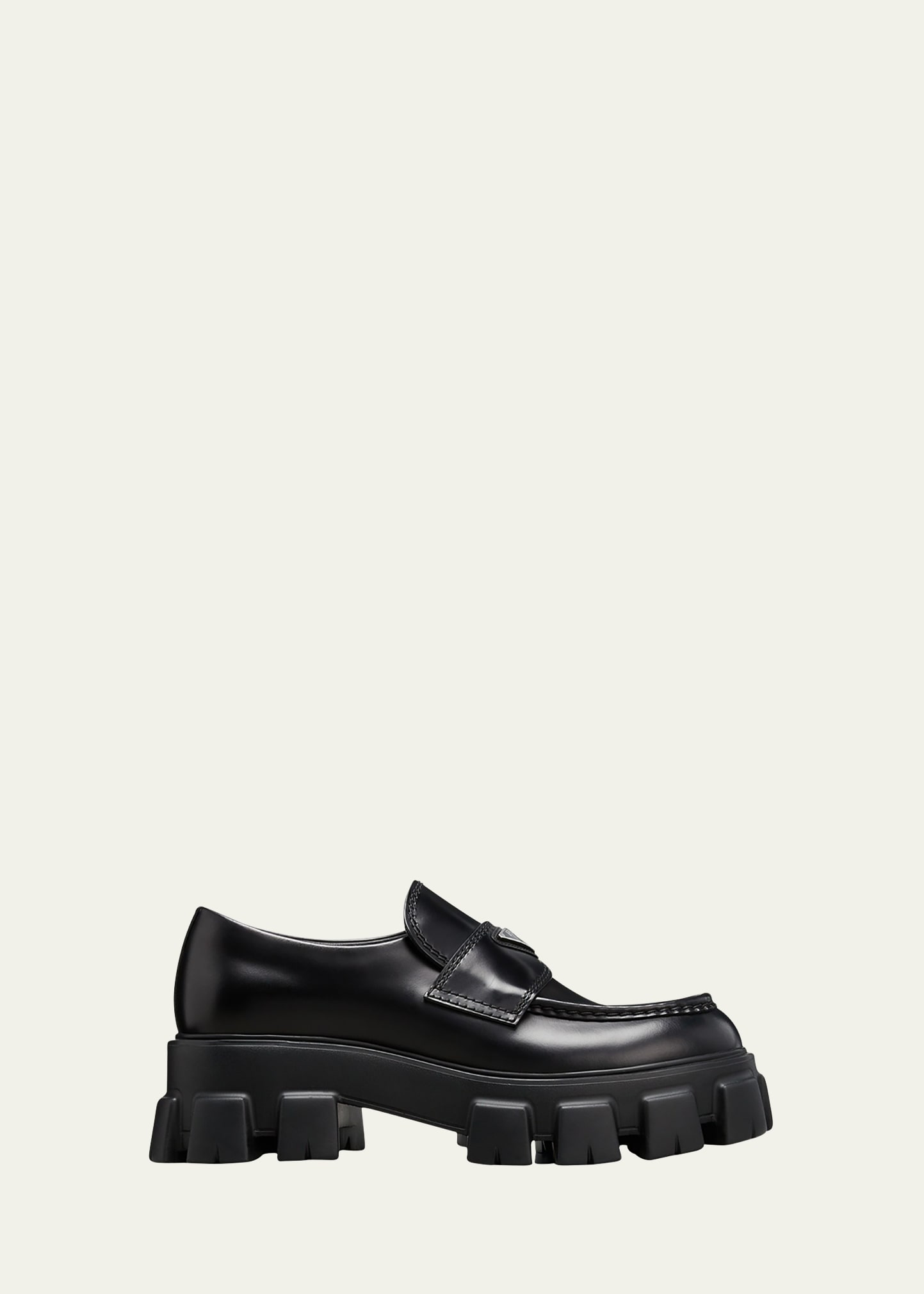 Men's Monolith Lug-Sole Brushed Leather Loafers