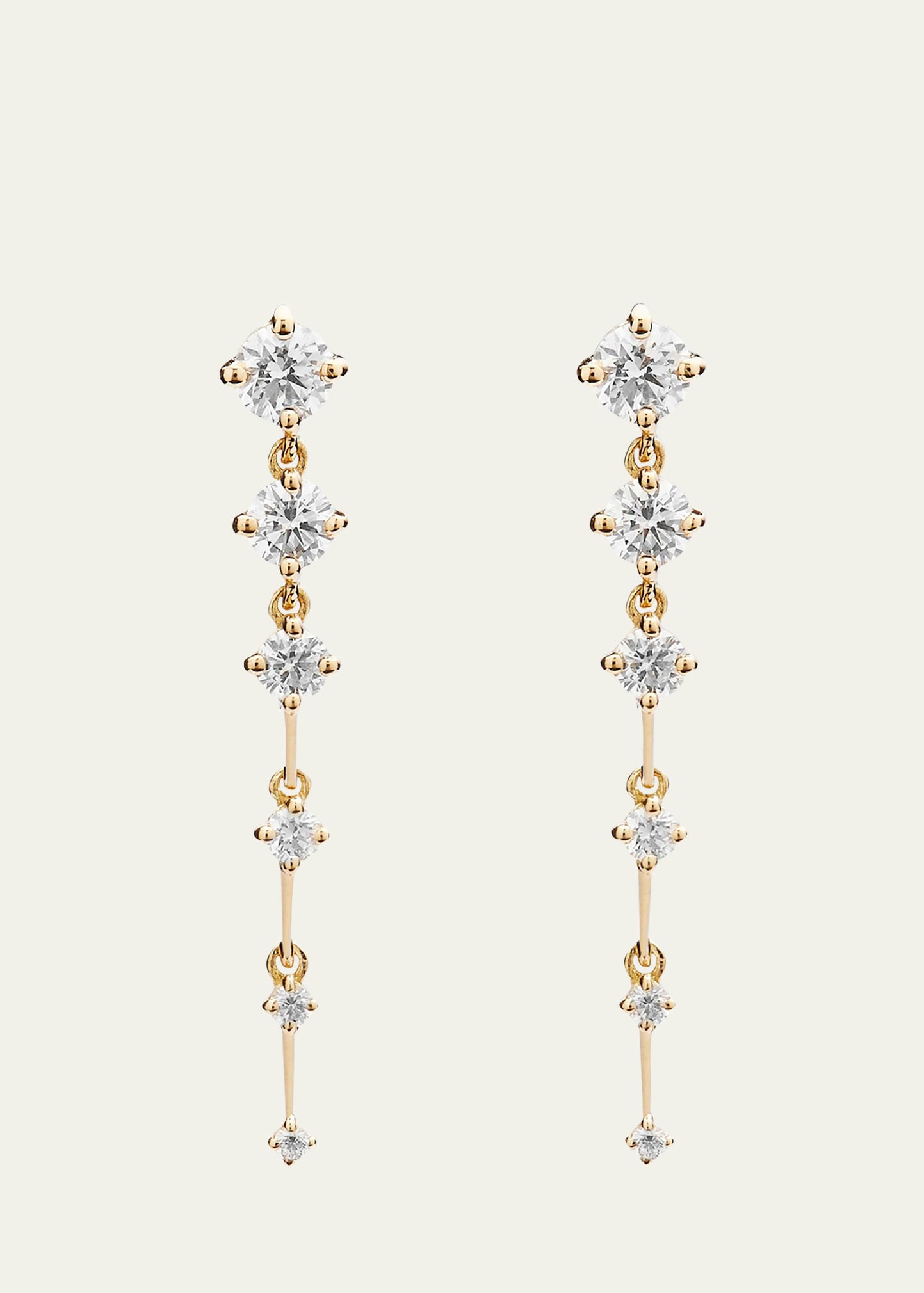 Sequence Short Earrings with Diamonds
