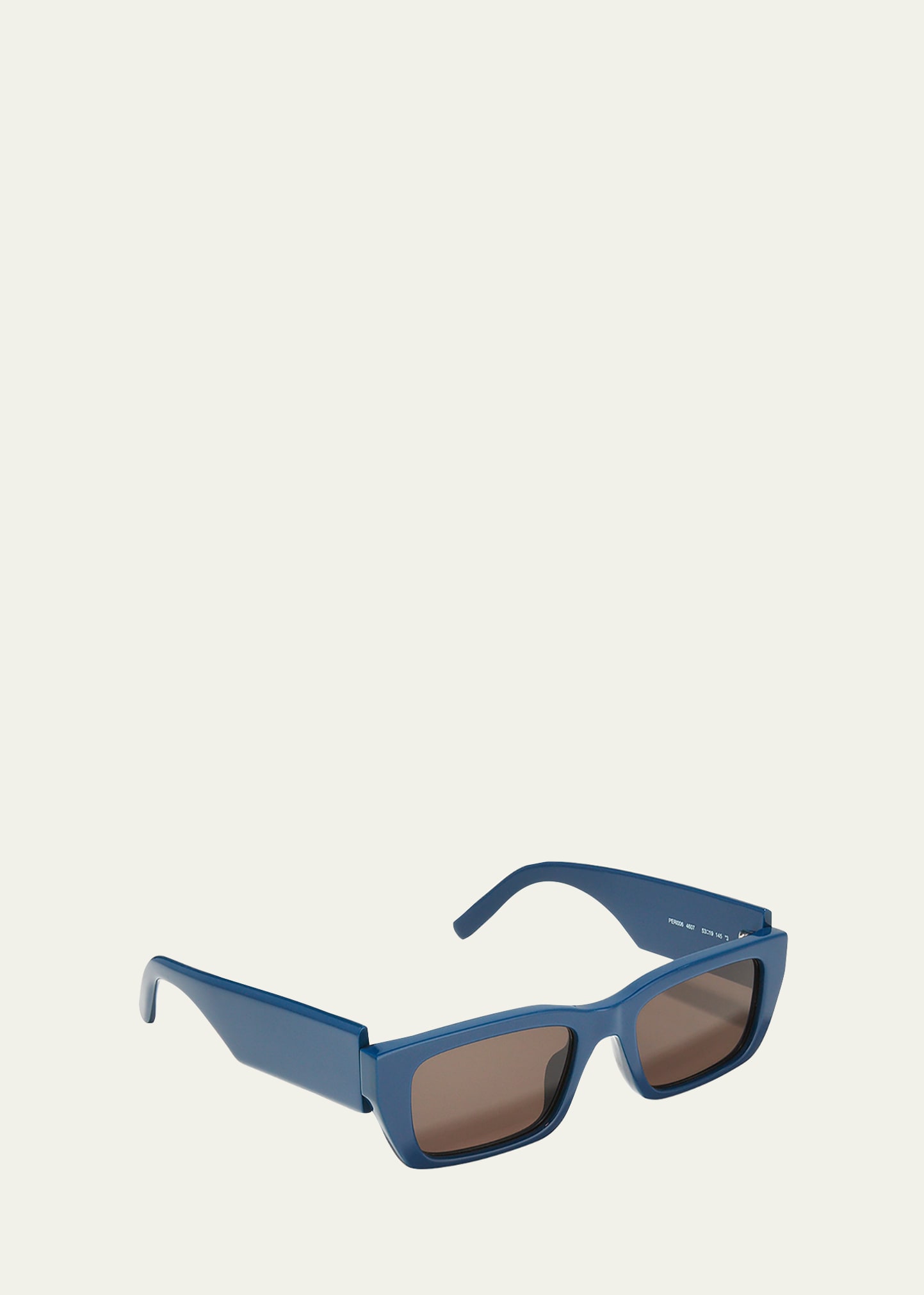 Palm Angels Men's Rectangle Asymmetric-logo Sunglasses In Blue