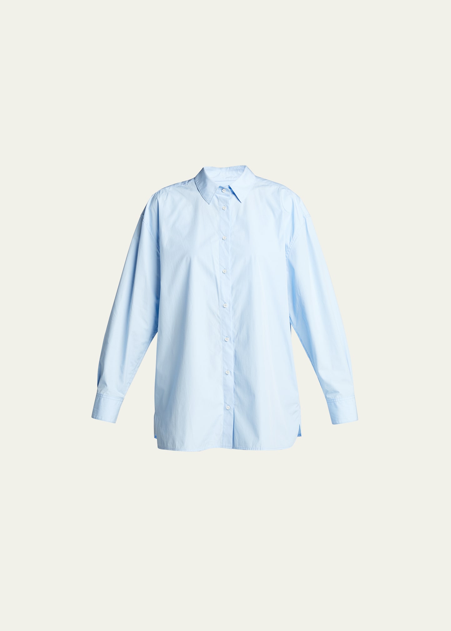 Loulou Studio Espanto Oversized Poplin Shirt - Bci Cotton In Ocean