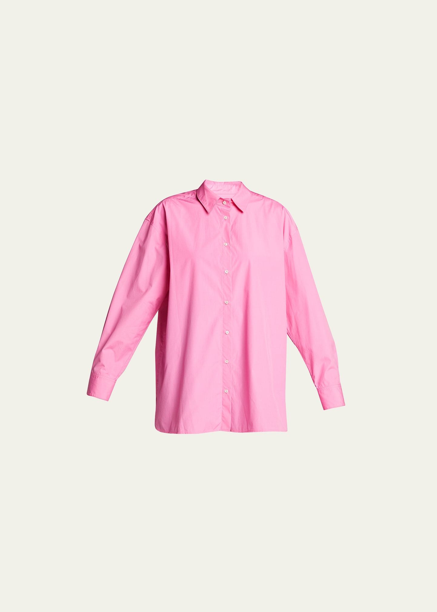 Loulou Studio Espanto Oversized Poplin Shirt - Bci Cotton In Pink