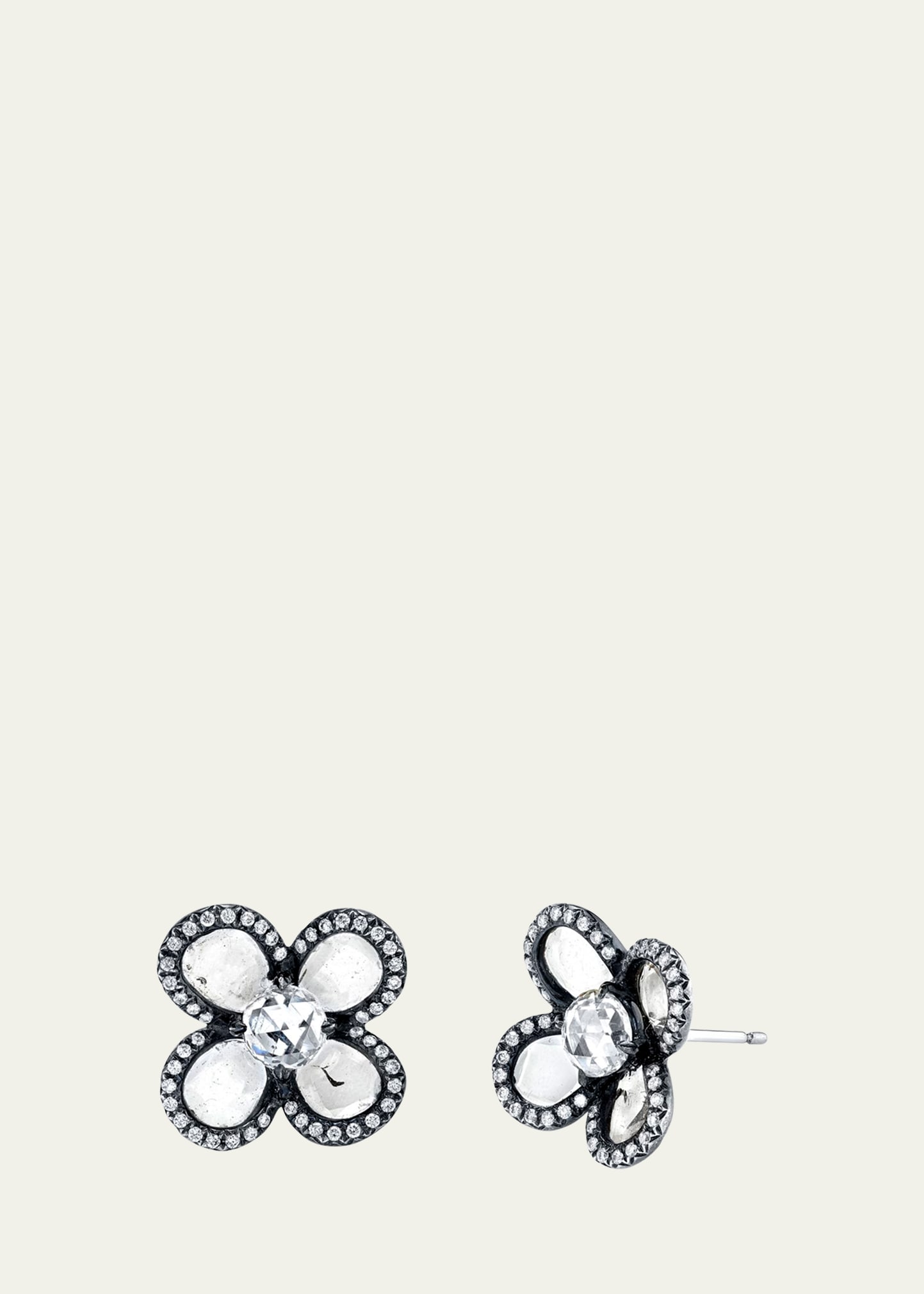 Bhansali Diamond Flower Stud Earrings