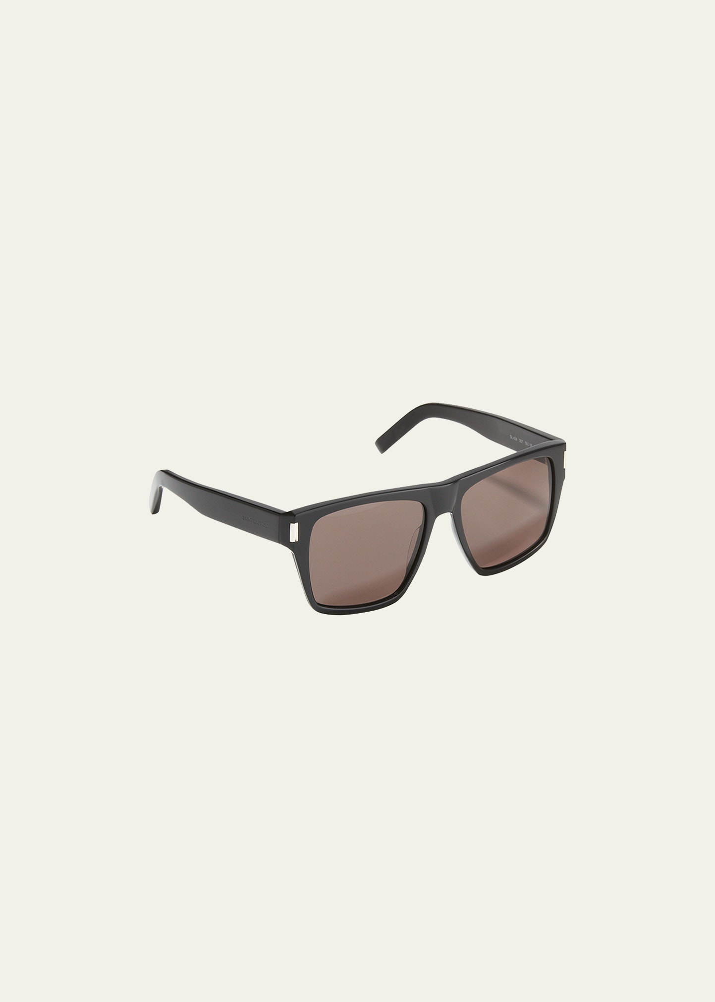 Saint Laurent Sl 424 Rectangle Acetate Sunglasses In 004 Brown