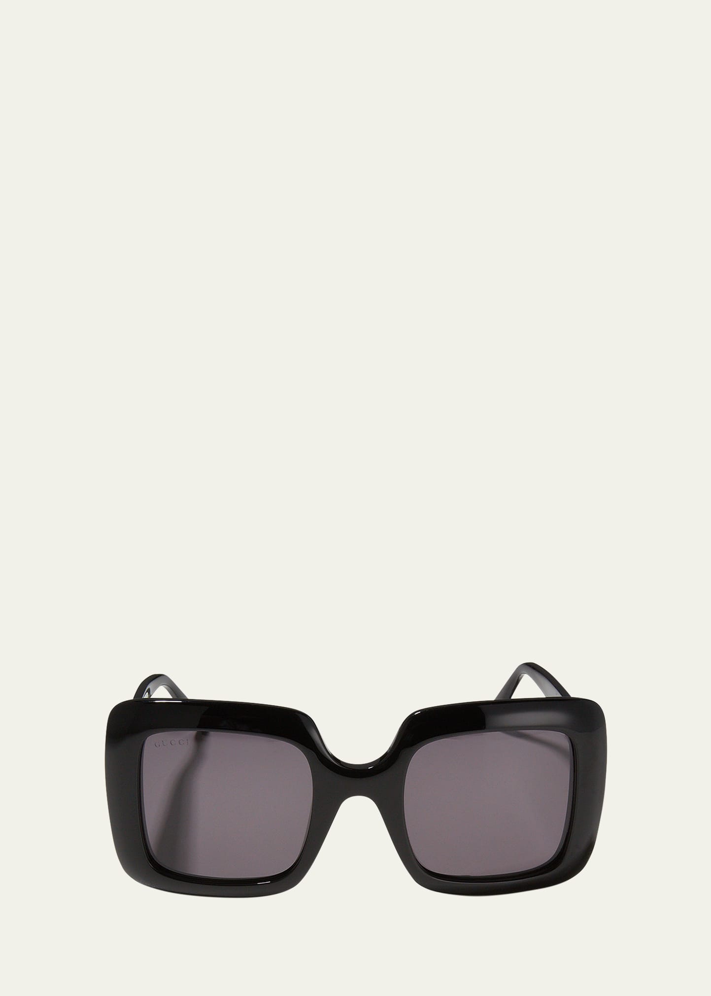 Shop Gucci Interlocking G Oversized Square Acetate Sunglasses In Black