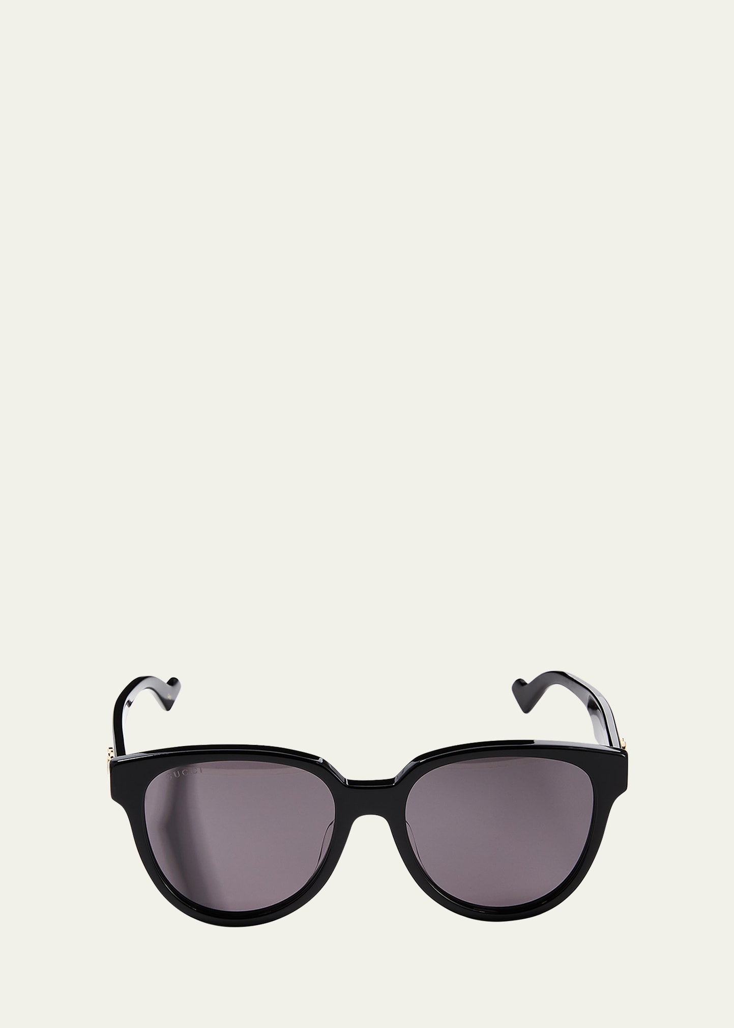 Shop Gucci Interlocking G Acetate Cat-eye Sunglasses In Black