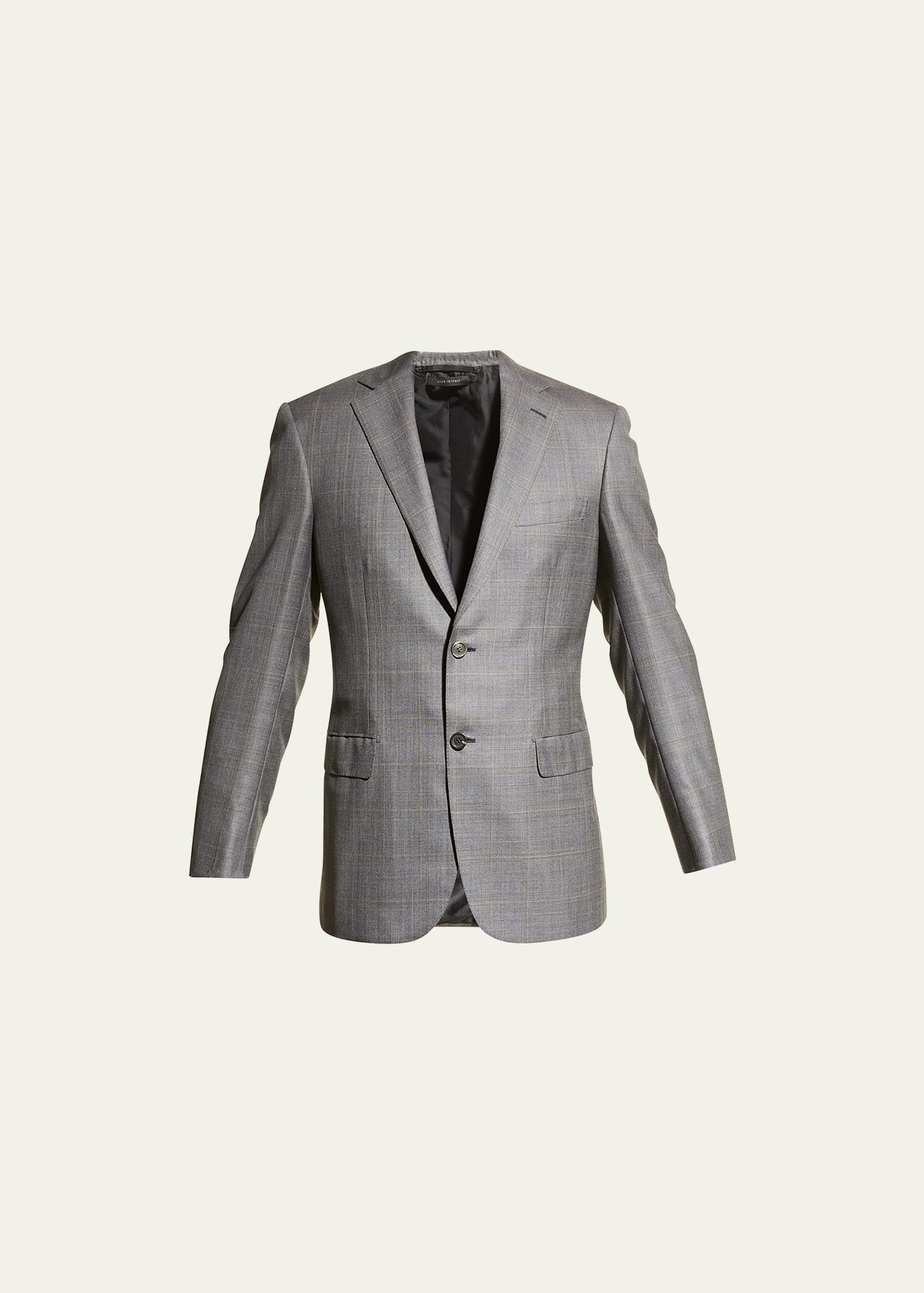 Brioni Men's Plaid Wool Suit In Flannel/le