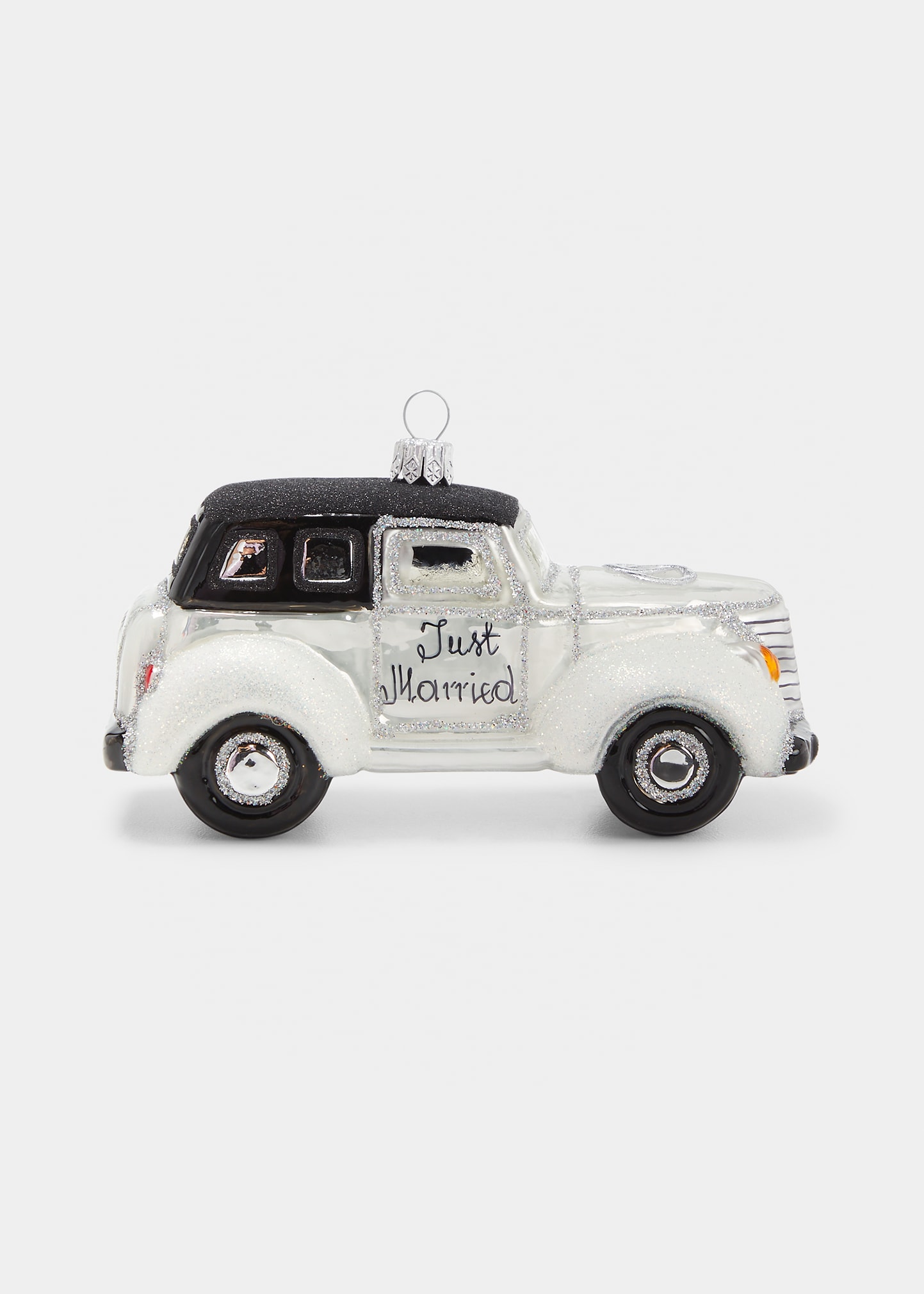 Bergdorf Goodman Just Married Car Ornament In White