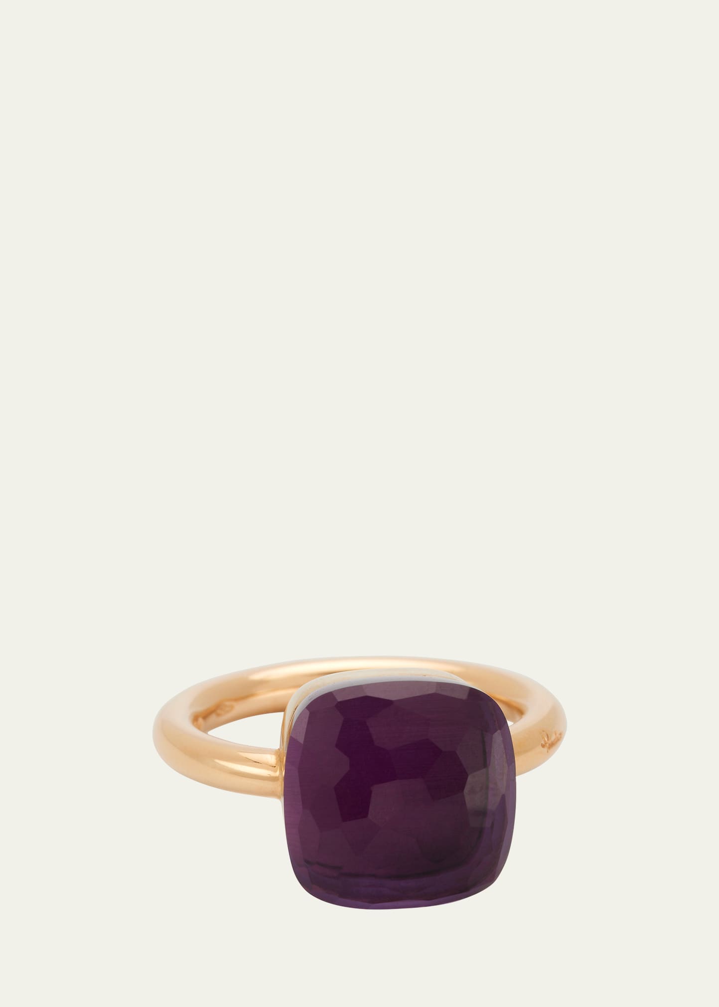 Nudo Maxi 18k Gold Amethyst Ring, size 53