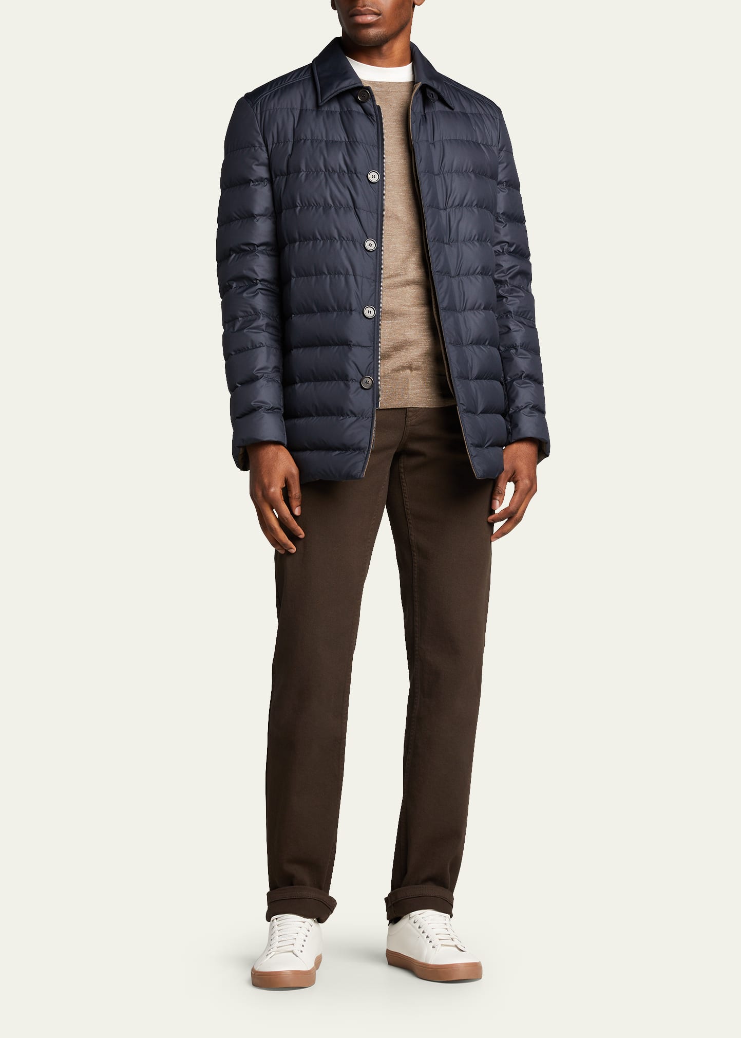 Brioni Men s Quilted Car Coat Smart Closet